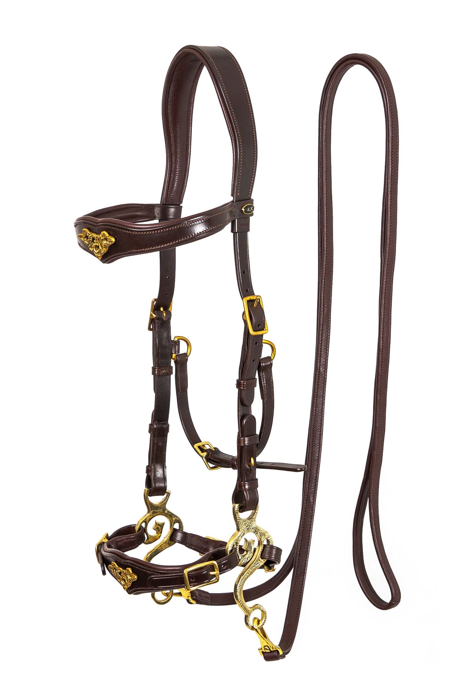 F.R.A. Freedom Riding Articles Imperial cabezada Hackamore con riendas (sistema 2) Cabezadas de montar & Riendas
