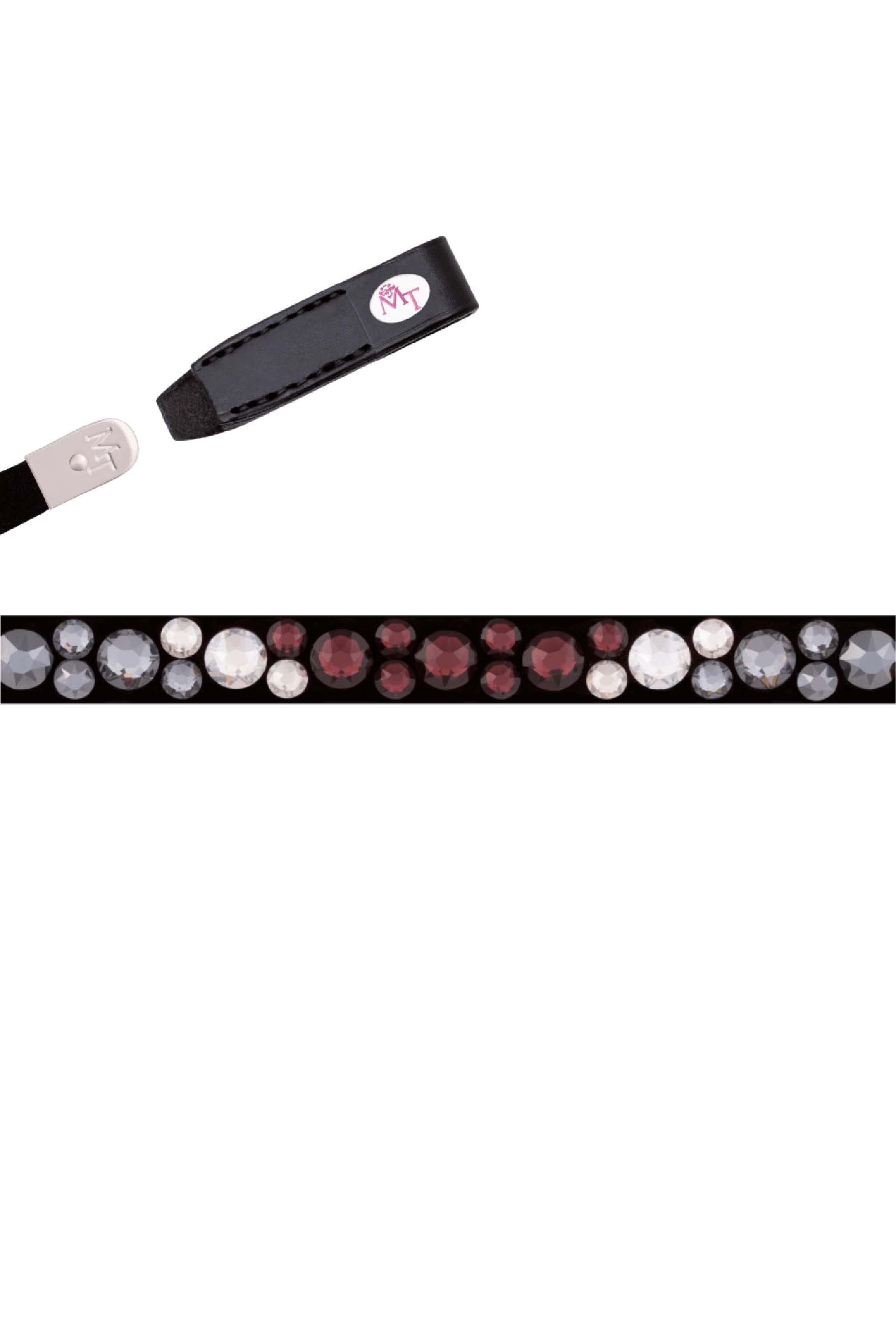 MagicTack Frontalera Bling Classic Magic Tack Burgundy Black por Lia & Alfi Cabezadas de montar & Riendas