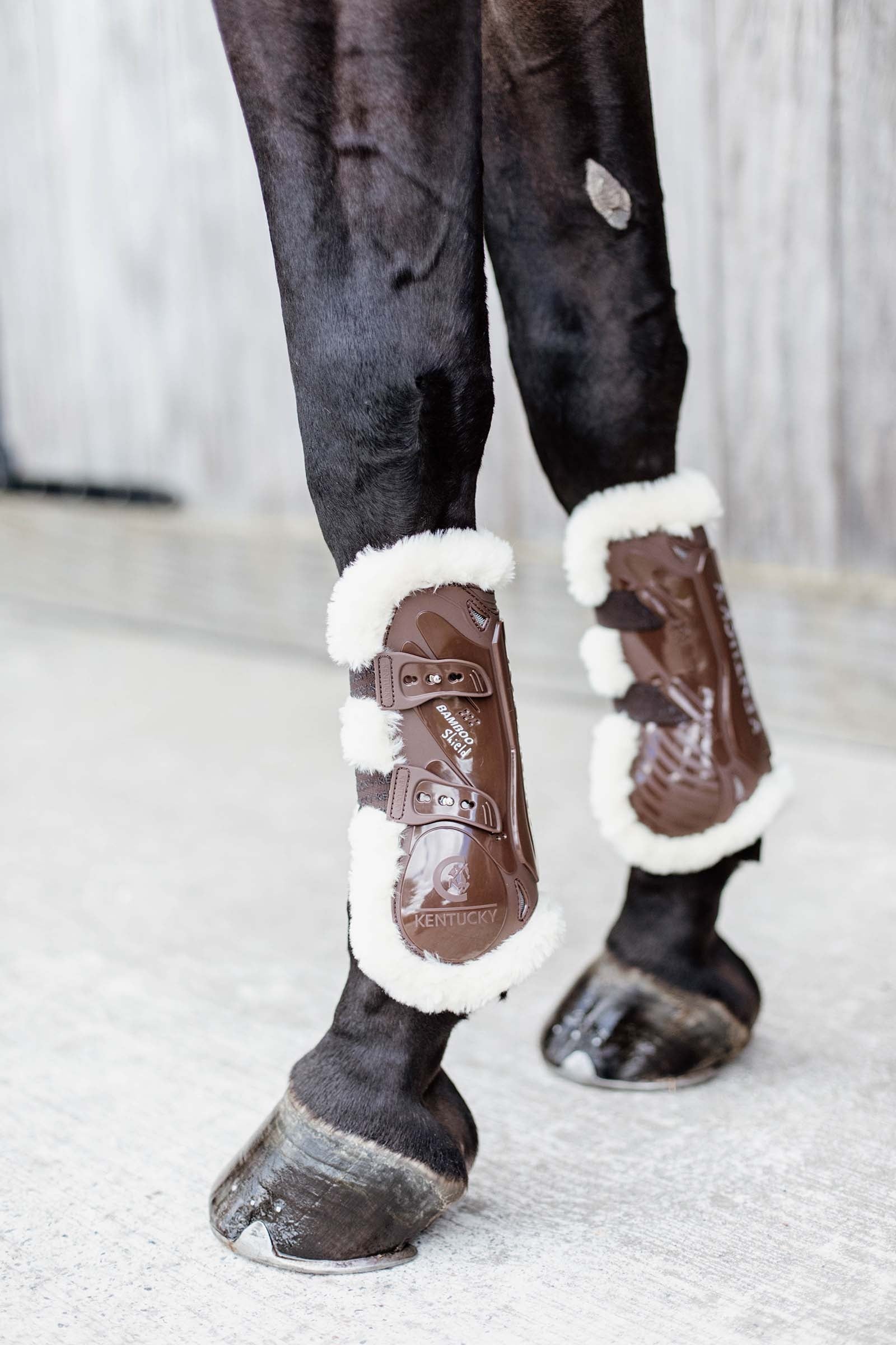 Kentucky Horsewear Protectores de Tendón Elásticos Bambú Piel de Oveja Vegano Leg Protection & Hoof Protection for Horses