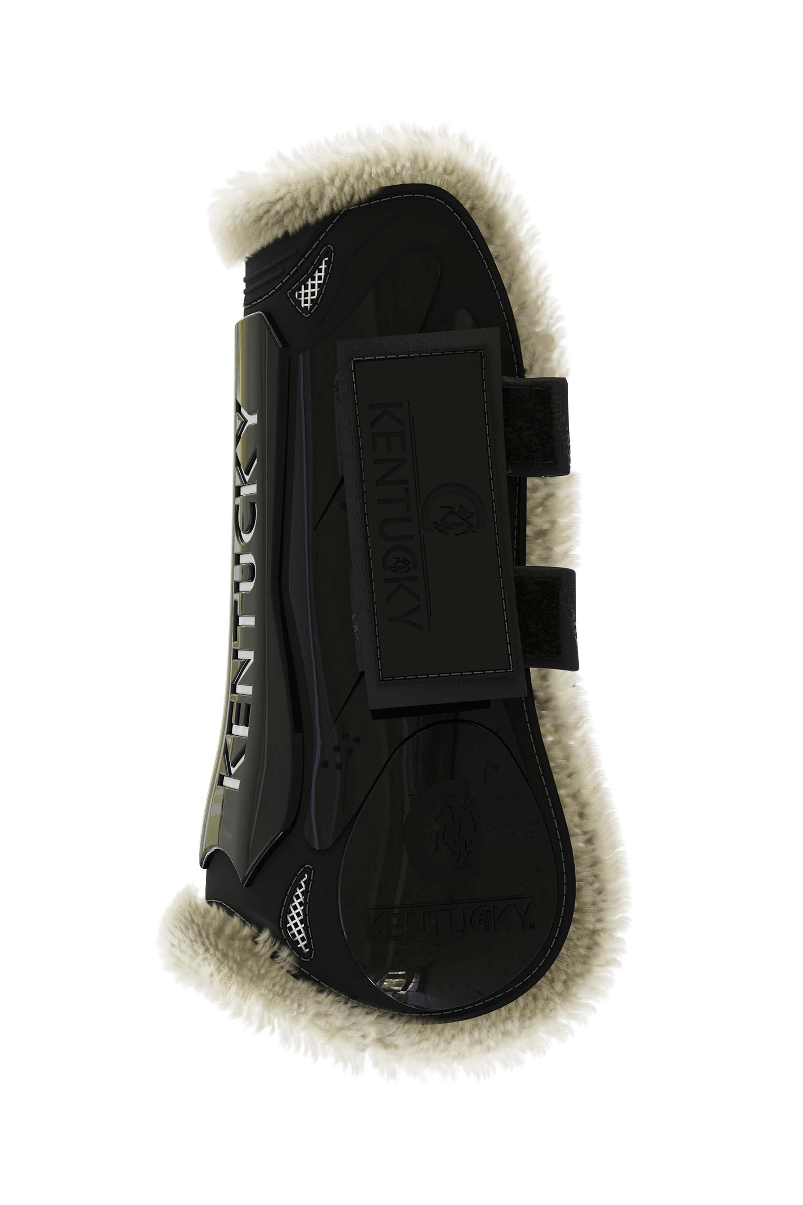 Kentucky Horsewear Protectores de Tendón Piel de Oveja Vegano Enganche de Gancho y Enlace de Cinta Entretejida Kentucky Horsewear Leg Protection & Hoof Protection for Horses