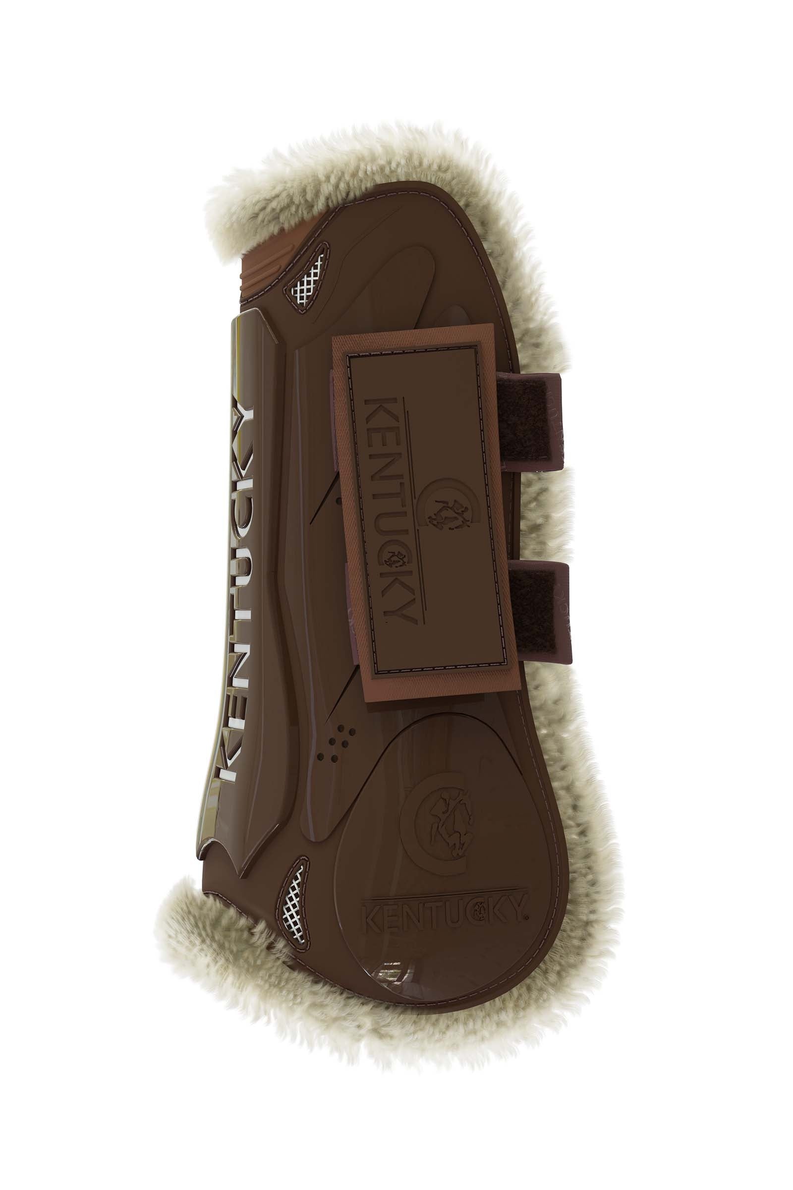 Kentucky Horsewear Protectores de Tendón Piel de Oveja Vegano Enganche de Gancho y Enlace de Cinta Entretejida Kentucky Horsewear Leg Protection & Hoof Protection for Horses