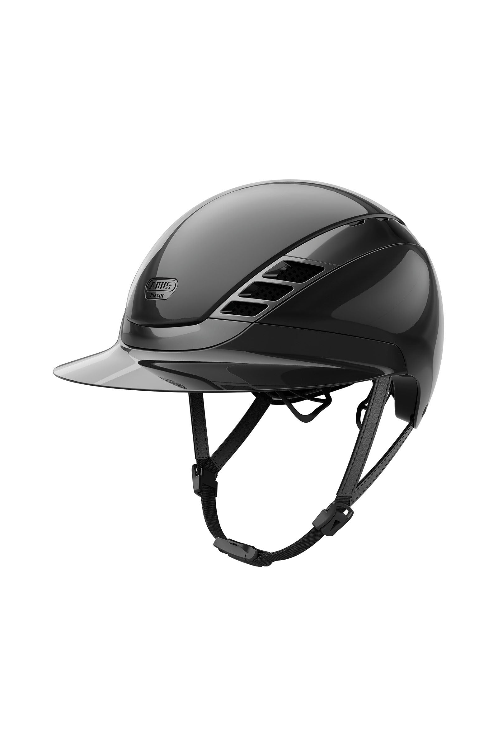 Abus Pikeur AirLuxe Chrome Casco de Equitación Visera Larga Equipamiento Seguridad