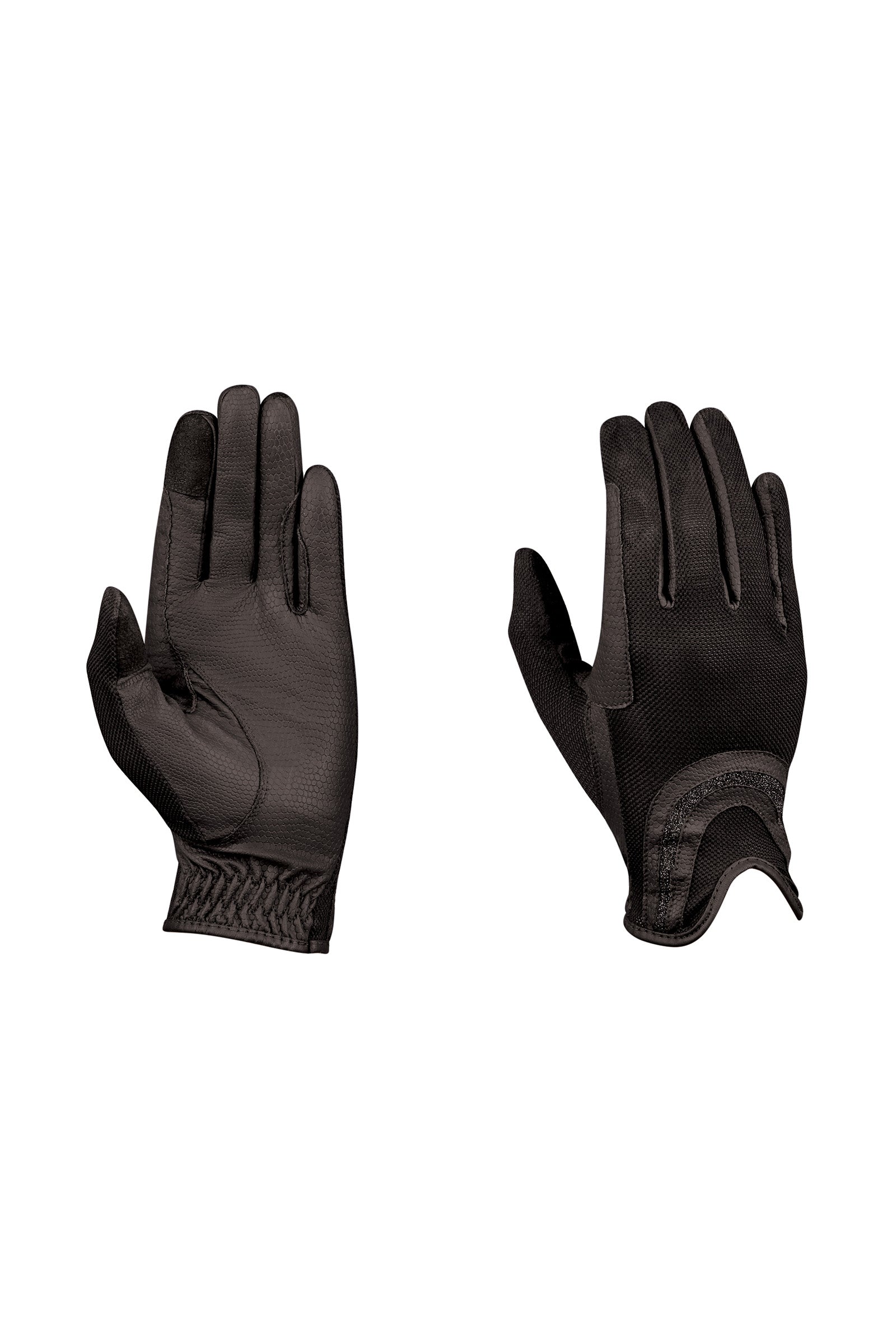 Dublin Guantes de equitación Pull On Glitter Mesh Back Guantes