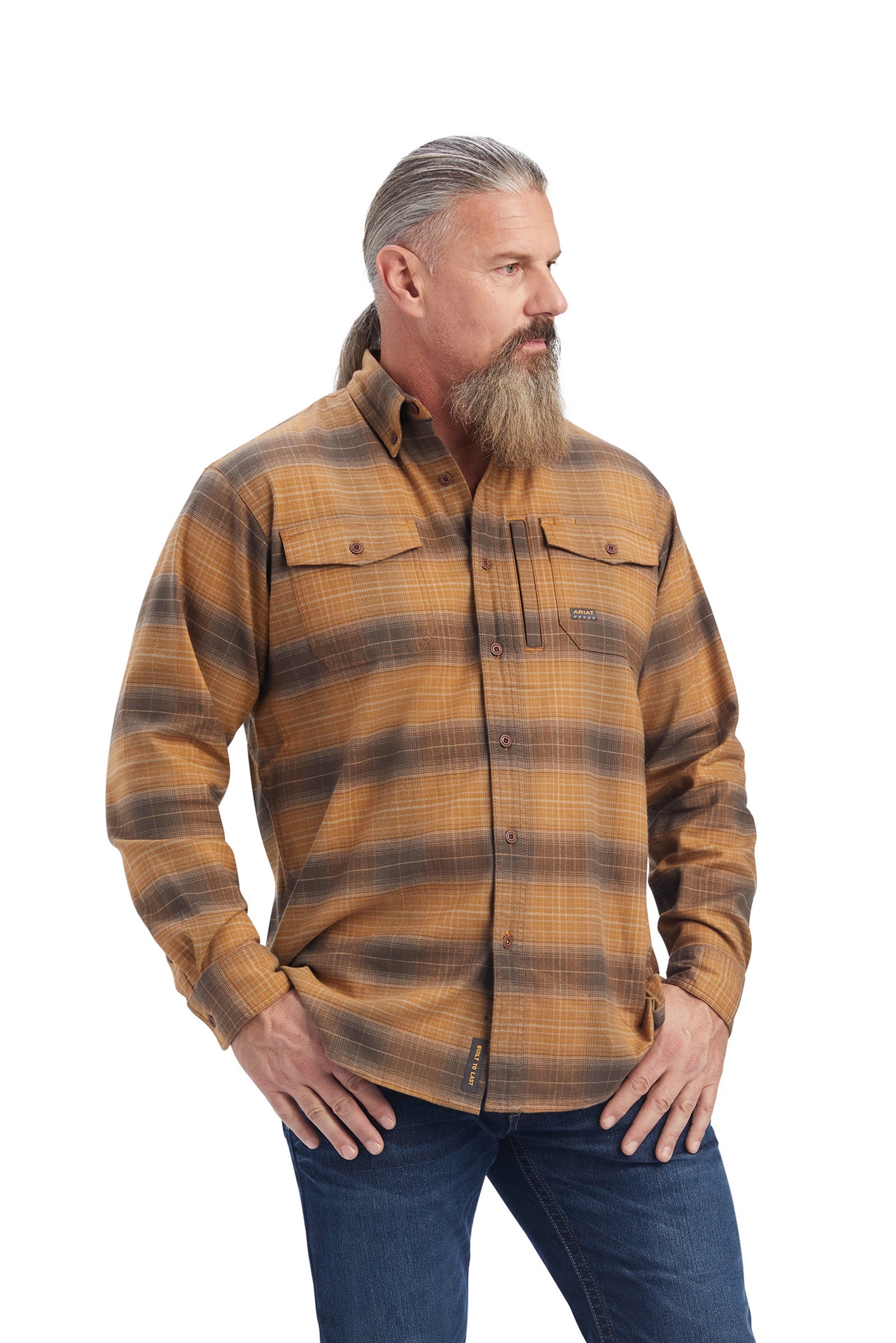 Ariat Rebar Flannel DuraStretch Men's Work Shirt Mens Riding Clothing