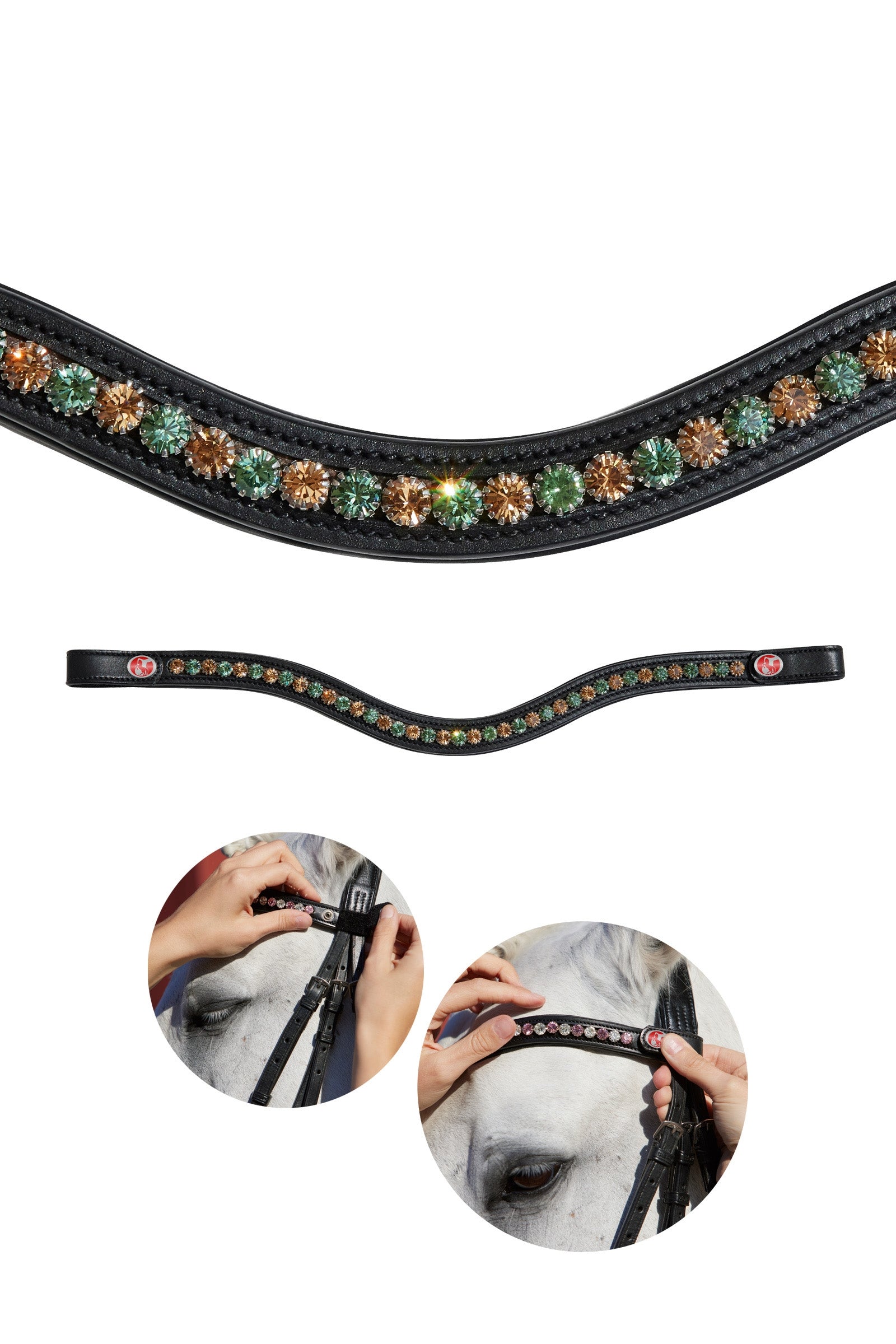 Kieffer Frontalera de cristal FlexiLoop® de Cabezadas de montar & Riendas