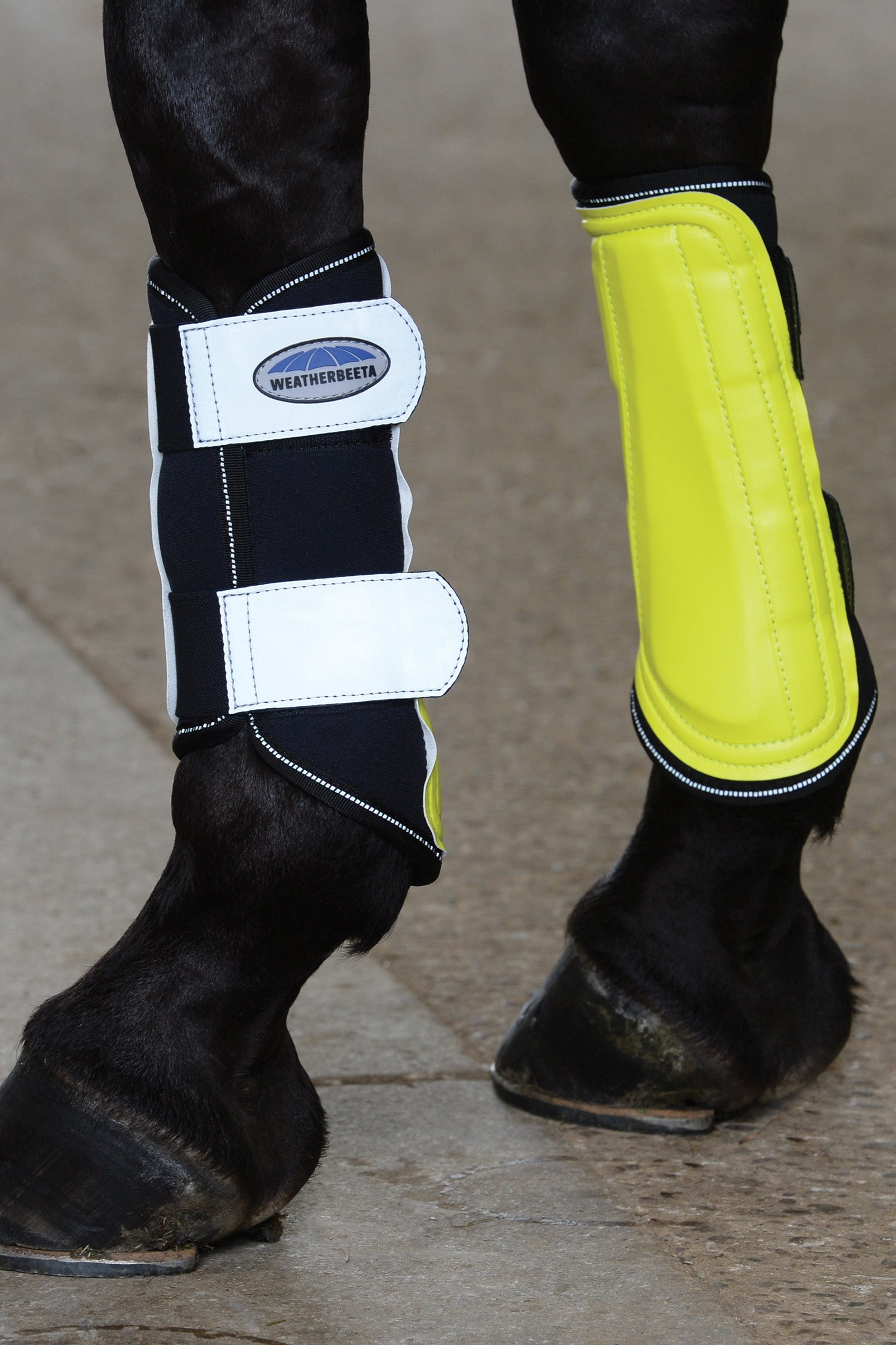 Weatherbeeta Botas de cepillado reflectantes Single Lock Leg Protection & Hoof Protection for Horses
