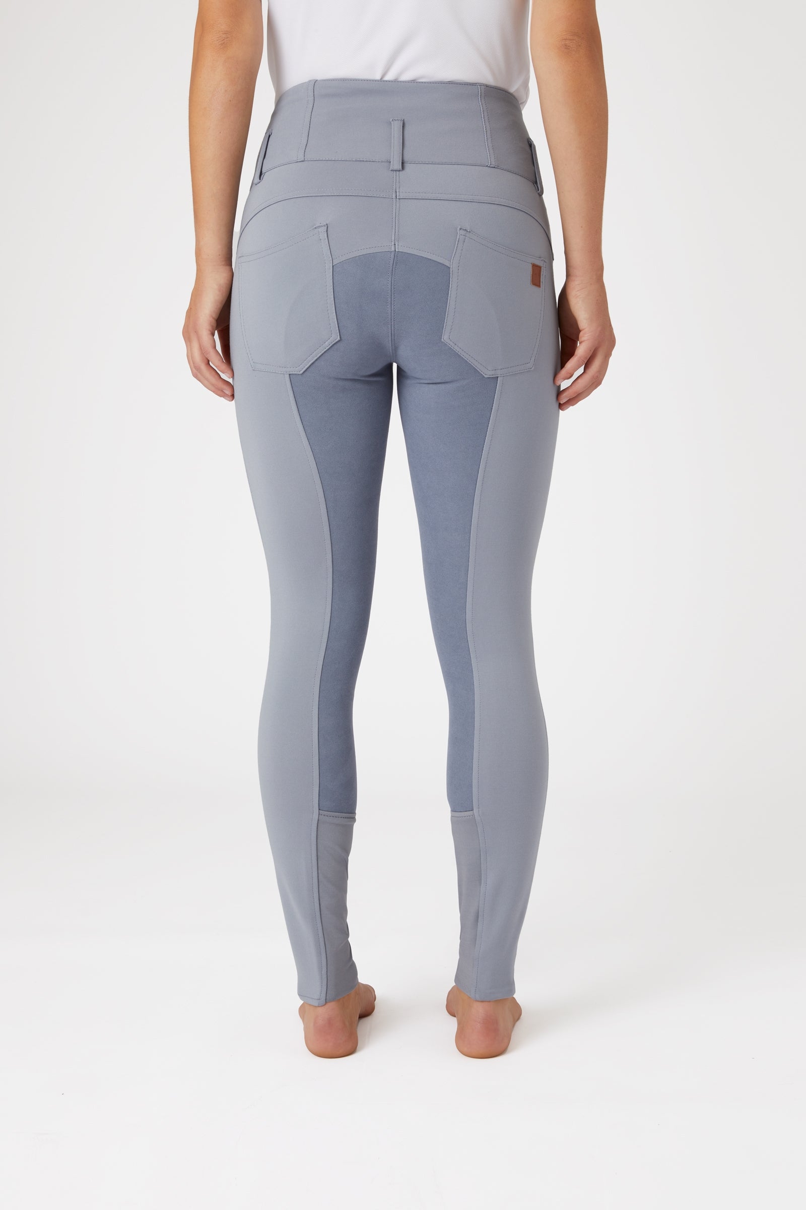 Horze Tara Women's High Waist Breeches with Leather Full Seat Womens Breeches