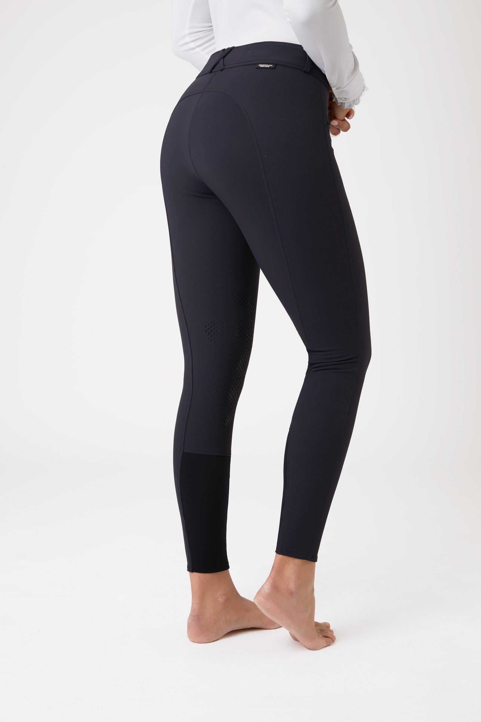 Horze Grand Prix pantalones de montar para mujer con refuerzo de silicona en las rodillas, UPF 50+ Womens Breeches