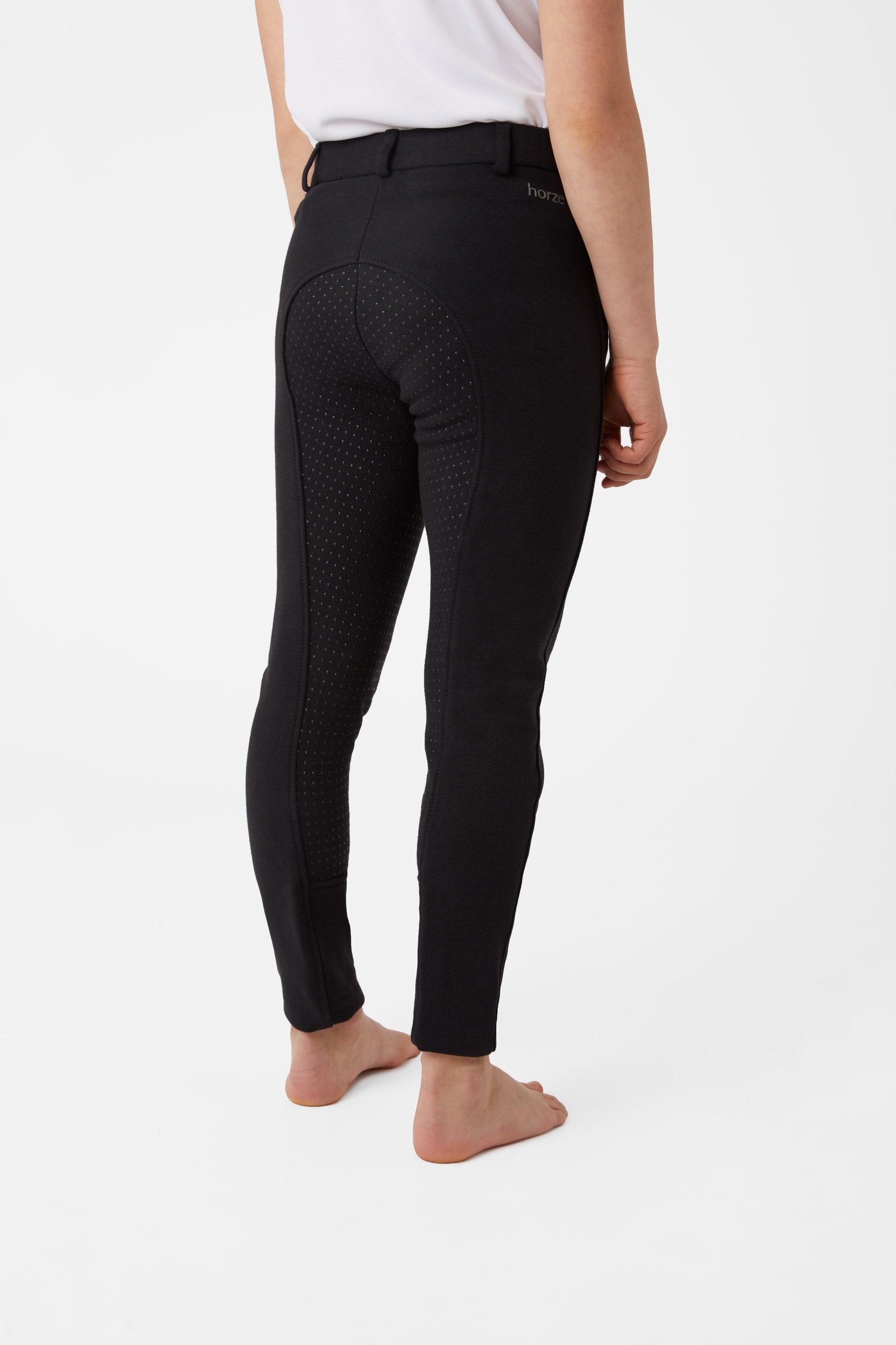 Horze Pantalones de Montar de Asiento Completo de Silicona Active para Niños Ropa Niños