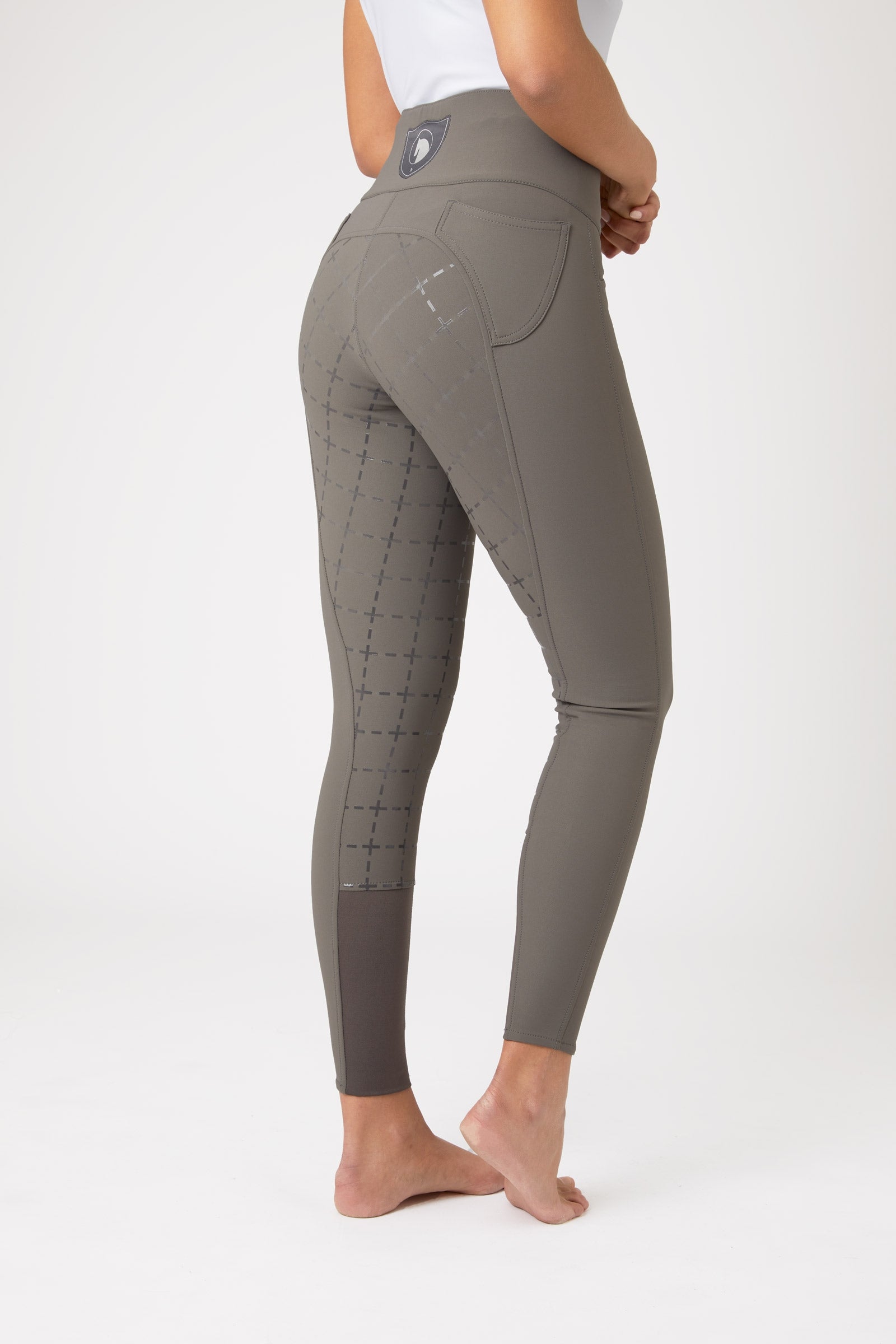 Horze Desiree pantalones de montar para mujer con cintura alta y asiento completo de silicona, UPF 50+ Womens Breeches