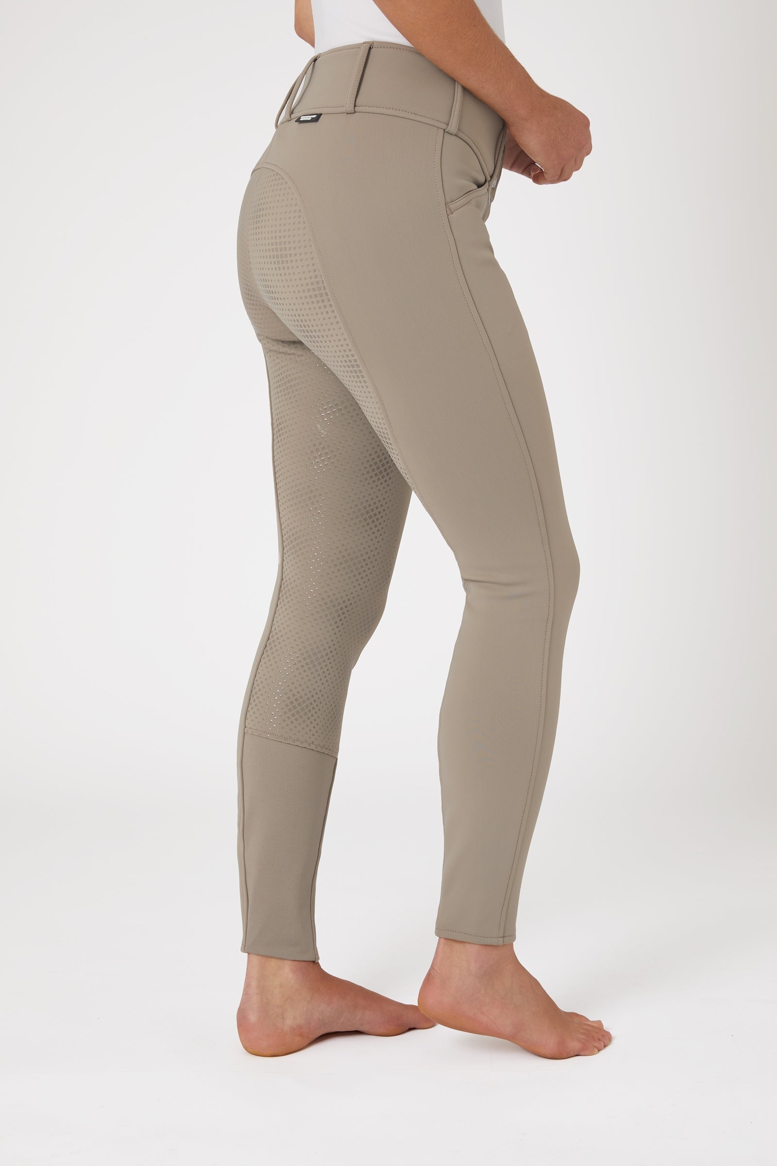 Horze Pantalones de Montar Térmicos Softshell con AsientoCompleto de Silicona para Mujer Grand Prix Womens Breeches