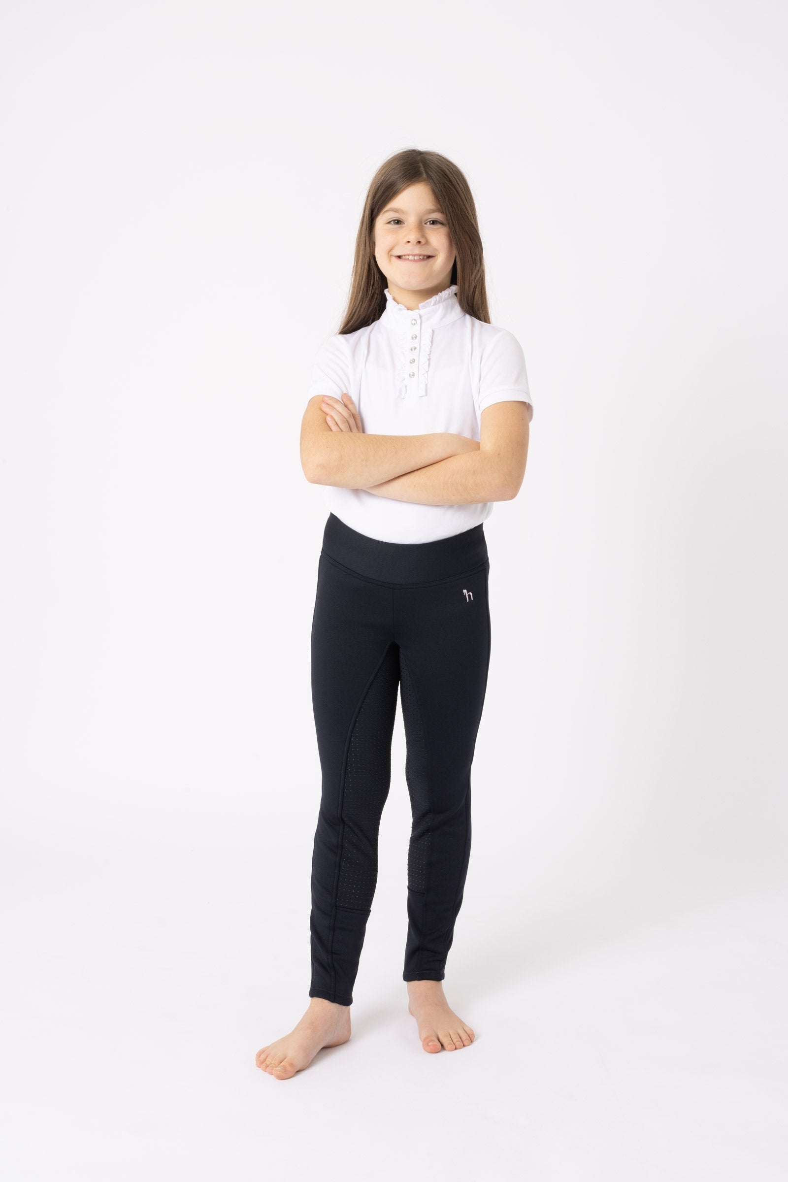 Horze Active Kids Winter Silicone Full Seat Riding Tights Kids Apparel