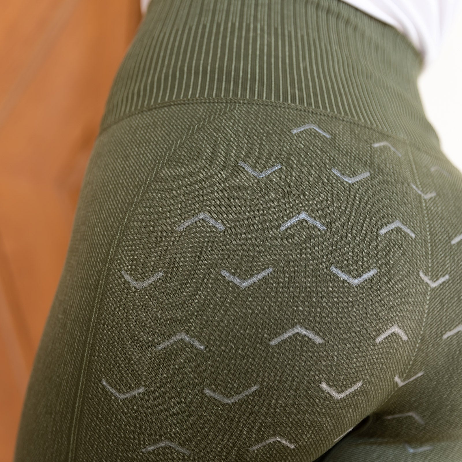 Horze Vanessa Women's Seamless Denim-Look Silicone Full Seat Tights Womens Breeches