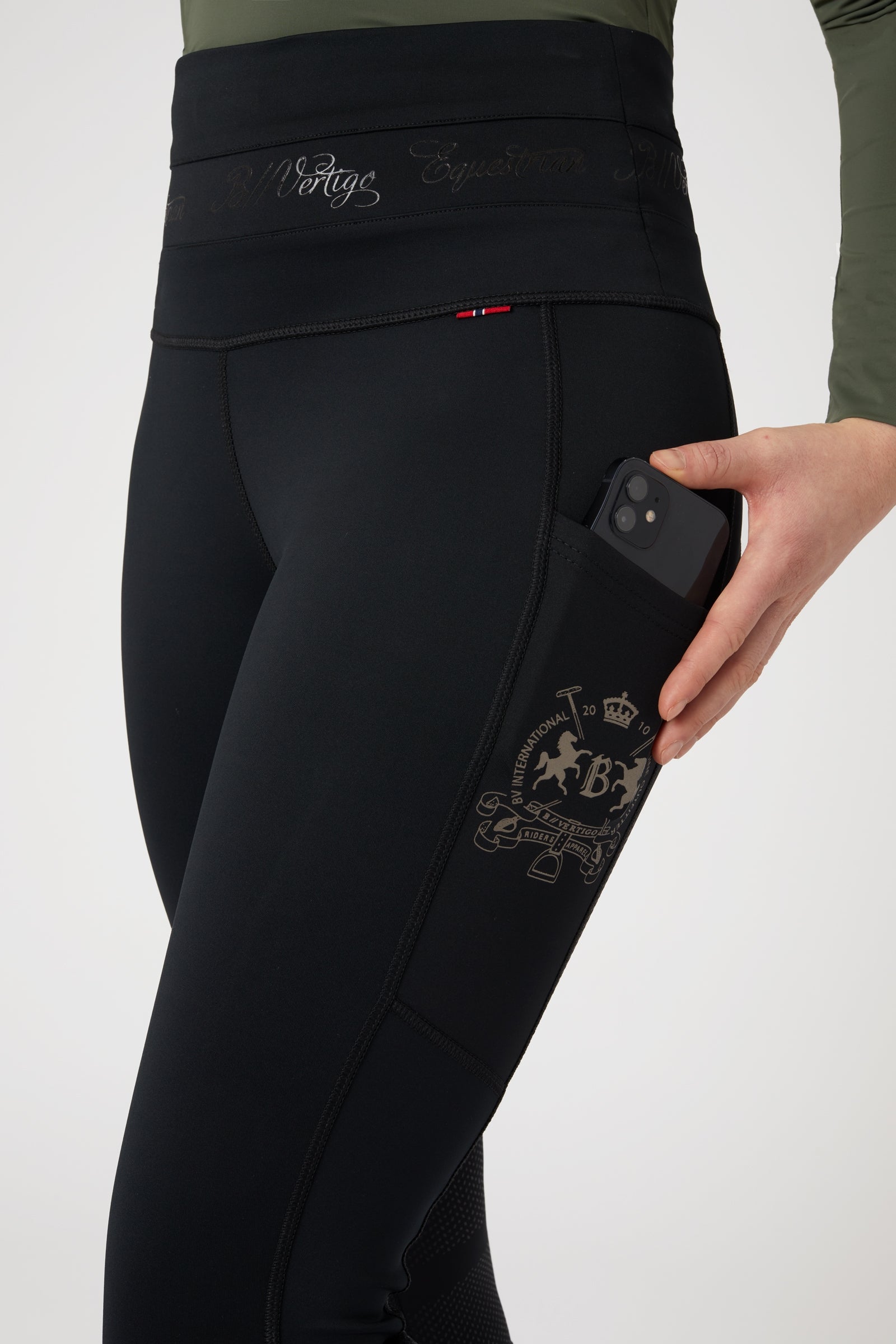 B Vertigo Caitlin Women's Full Seat Riding Tights with High Waist Womens Breeches