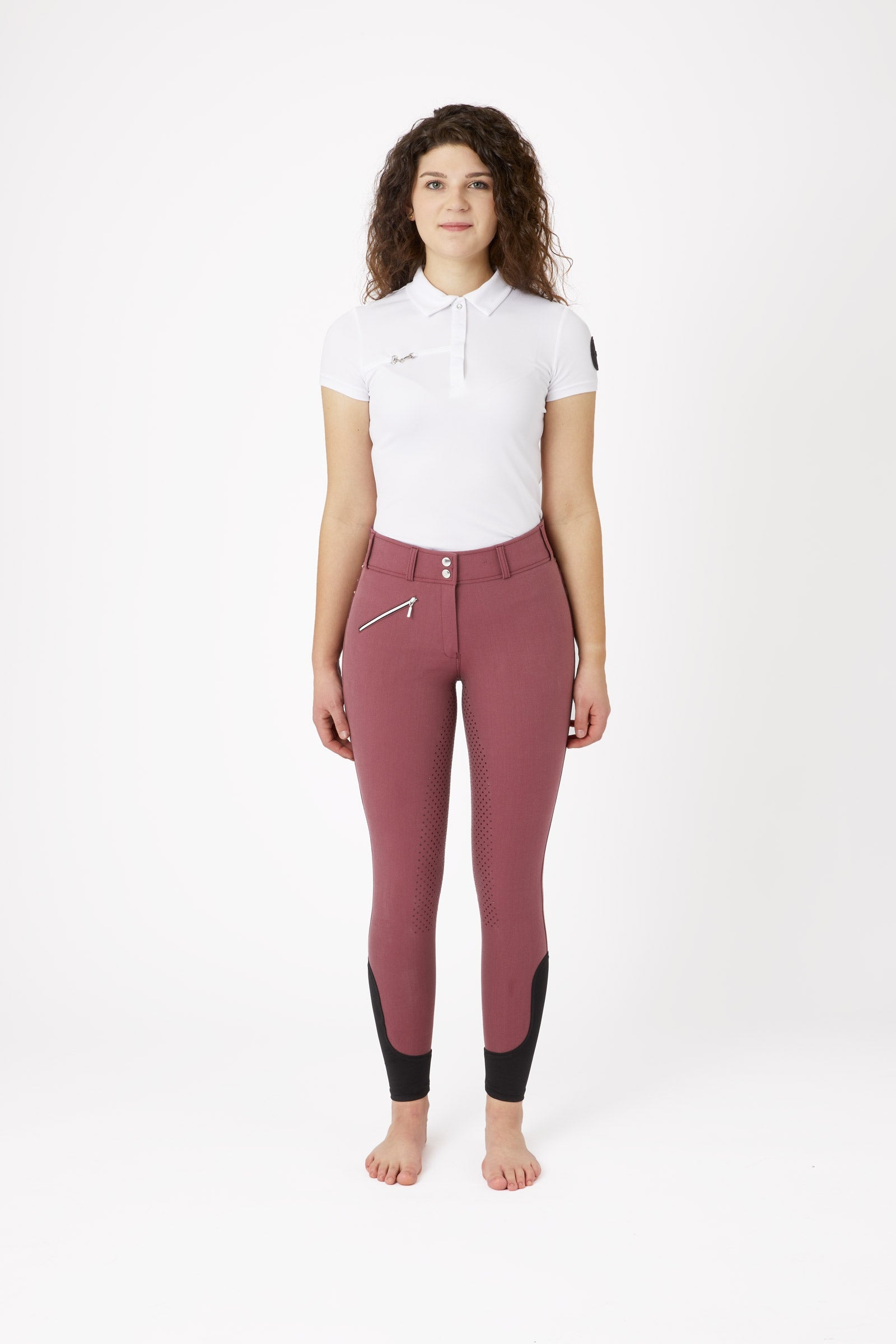 Horze Women's High Waist Full Grip Breeches with Crystals Womens Breeches