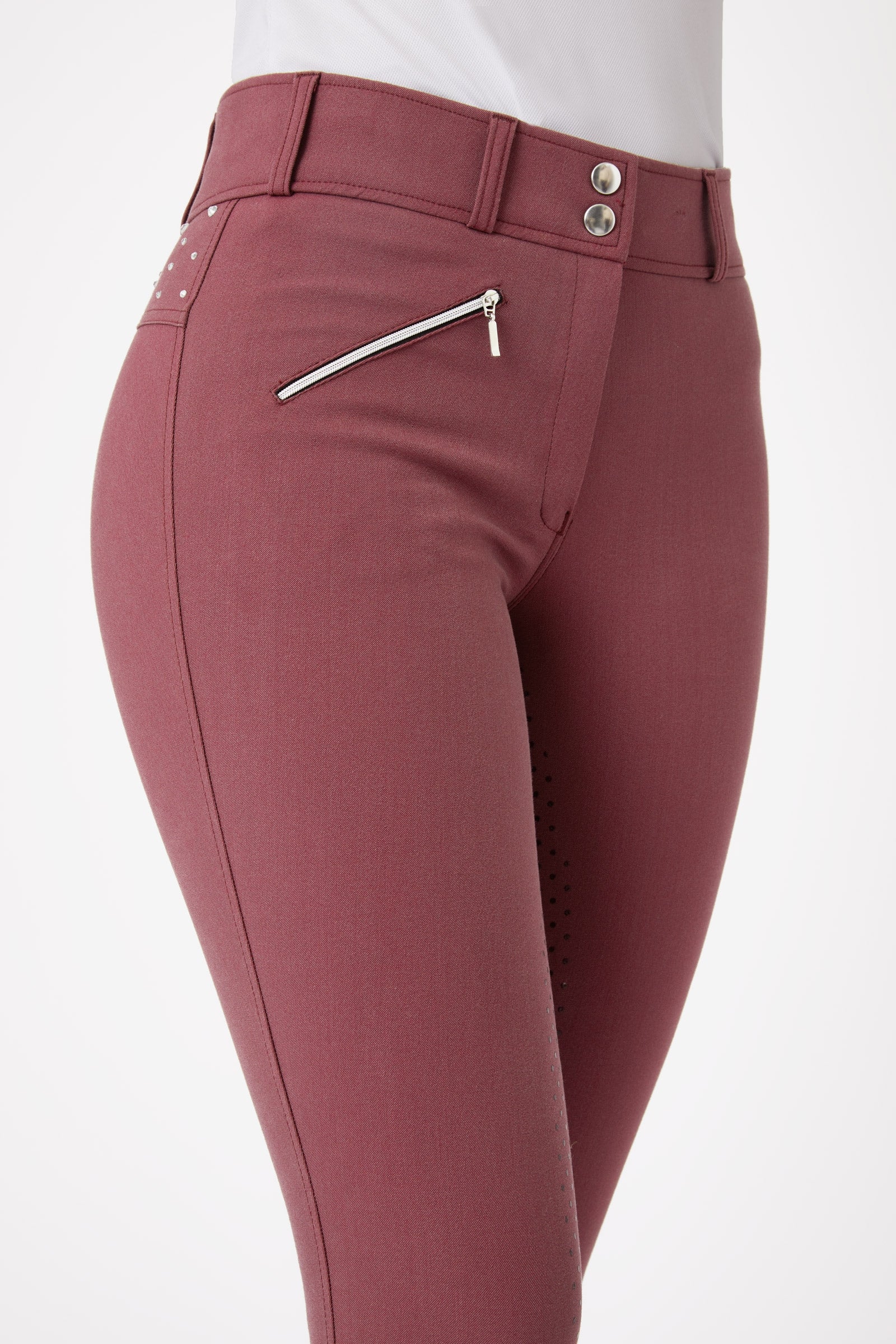 Horze Women's High Waist Full Grip Breeches with Crystals Womens Breeches