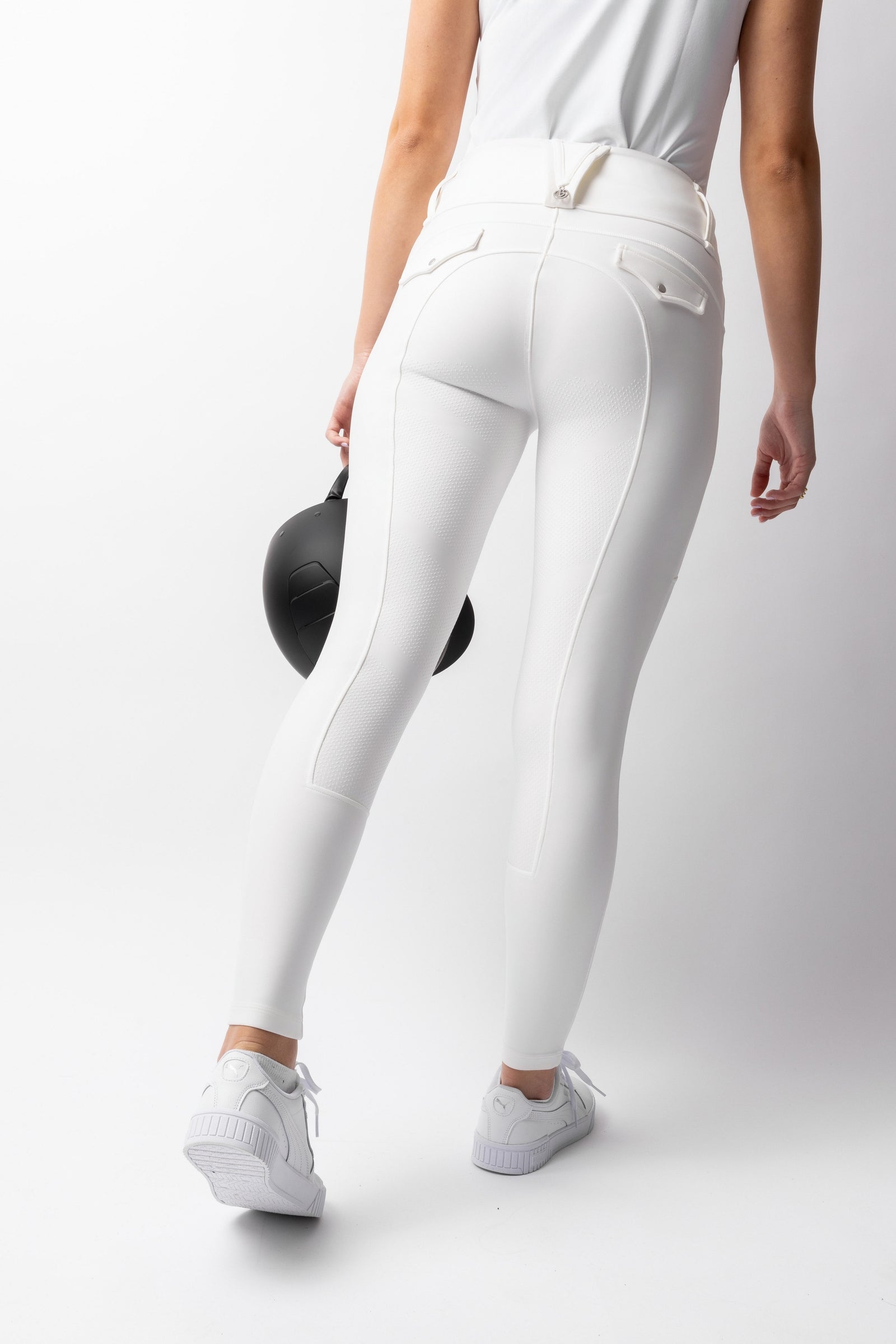 B Vertigo Chiara Pantalones de montar con asiento completo con compresión y diseño híbrido Womens Breeches