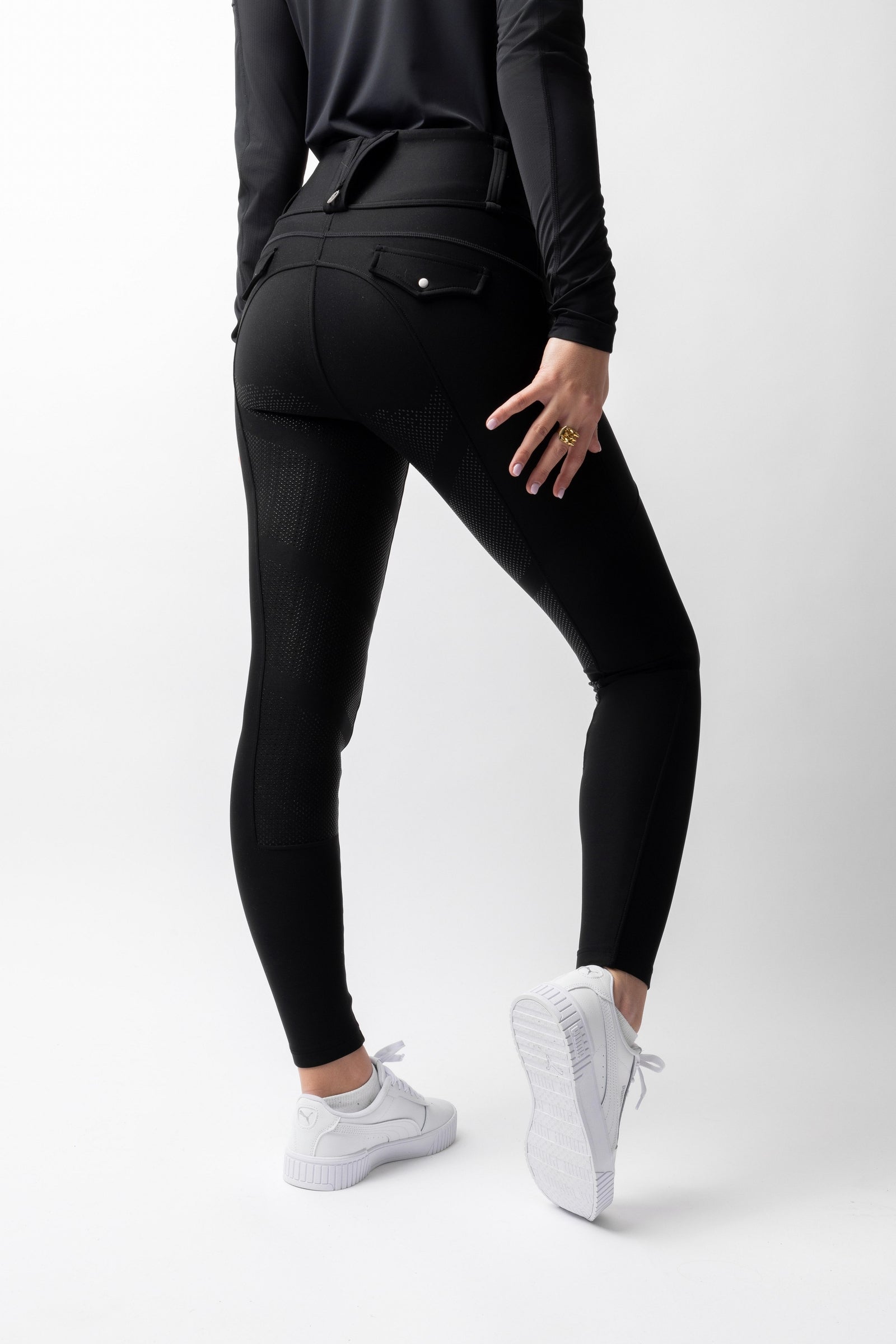 B Vertigo Chiara Pantalones de montar con asiento completo con compresión y diseño híbrido Womens Breeches