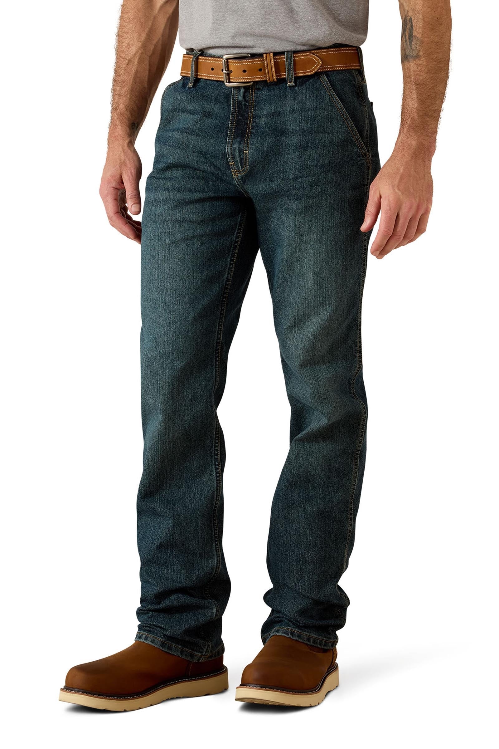 Ariat Rebar M7 Slim DuraStretch Workhorse Vaqueros de trabajo rectos para hombre Ropa Hombres