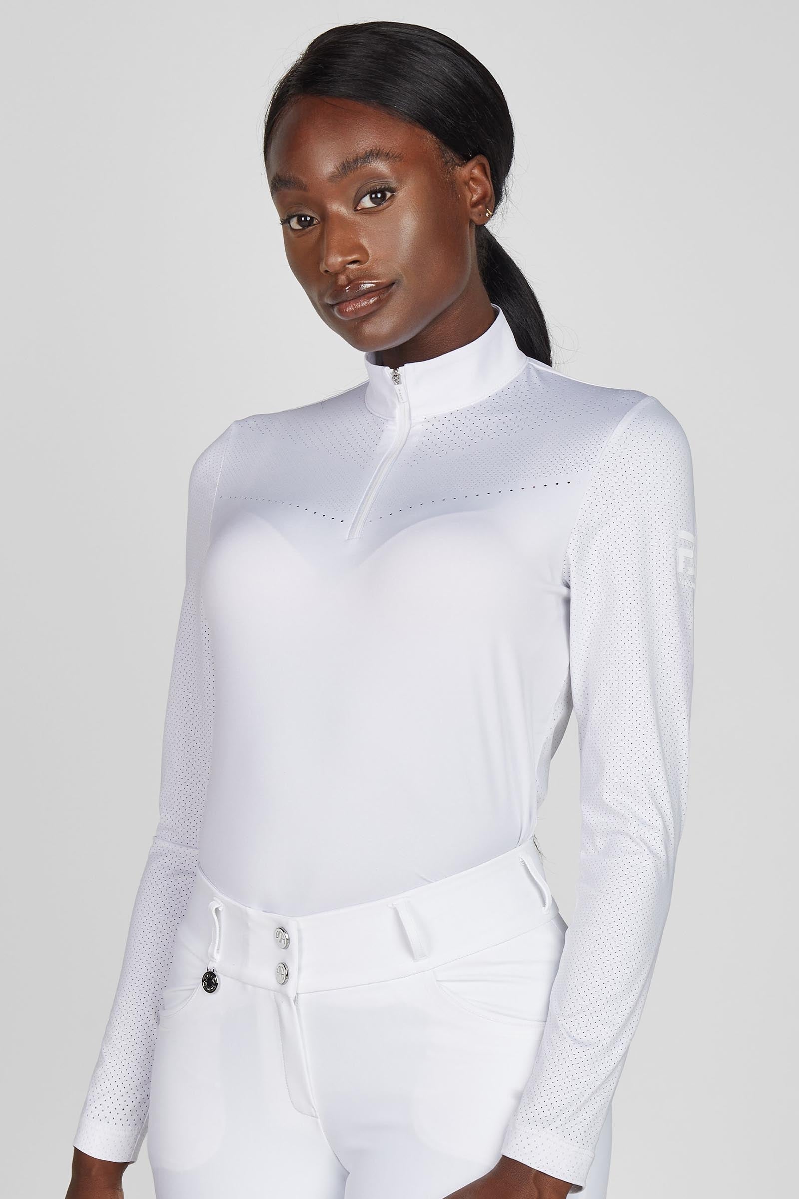 Pikeur camiseta de manga larga con corte láser para mujer Ropa Mujer