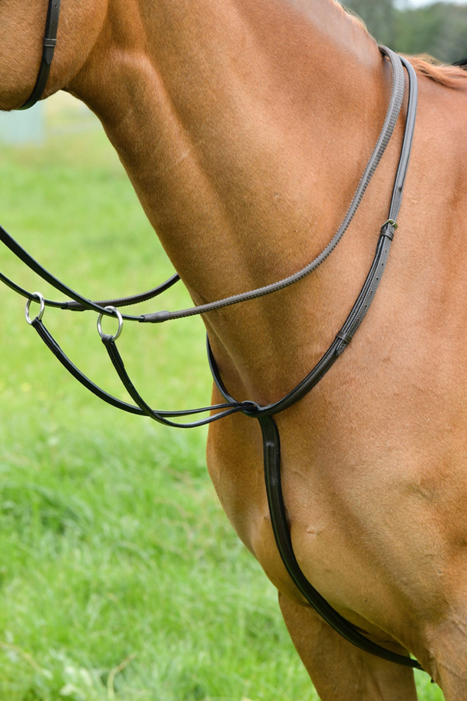 Kincade martingala corrediza clásica con costura elevada Cabezadas de montar & Riendas