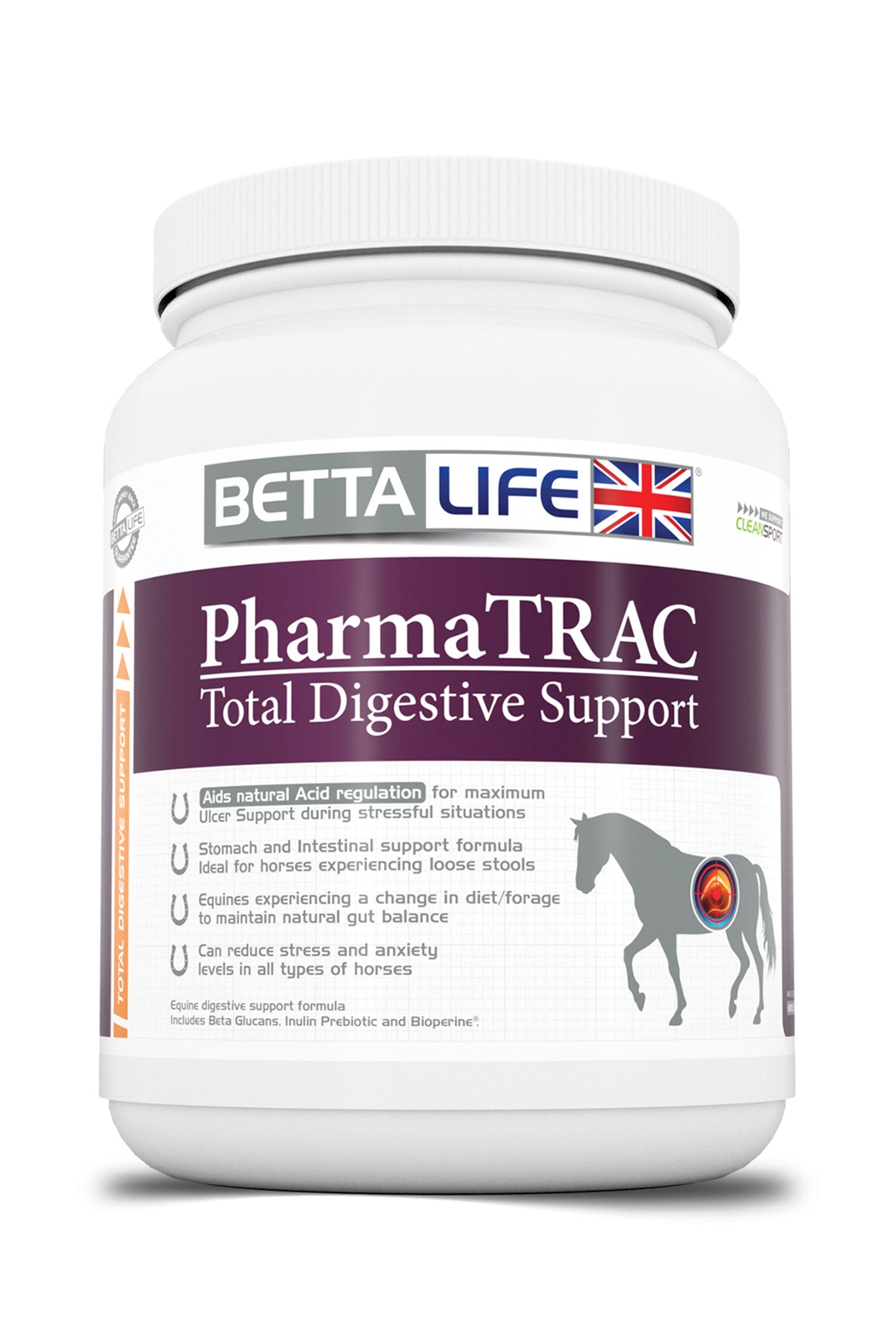 Betta Life Suplemento para equinos PharmaTrac Total Digestive Support, 1 kg Horse Feed & Nutrition