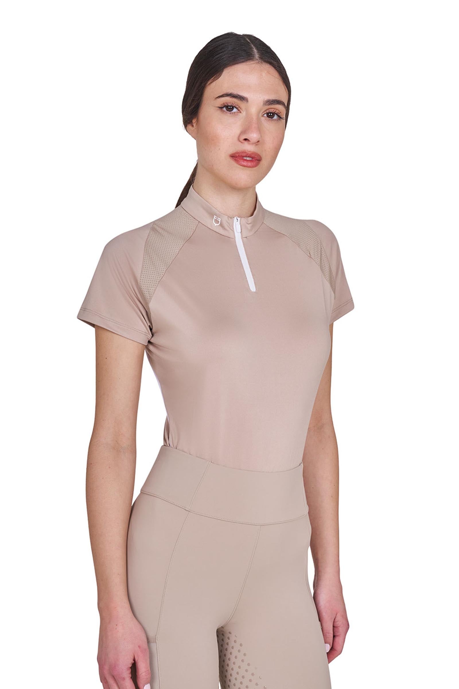 Equestro SS2026 Polo técnico mujer manga corta cremallera Ropa Mujer