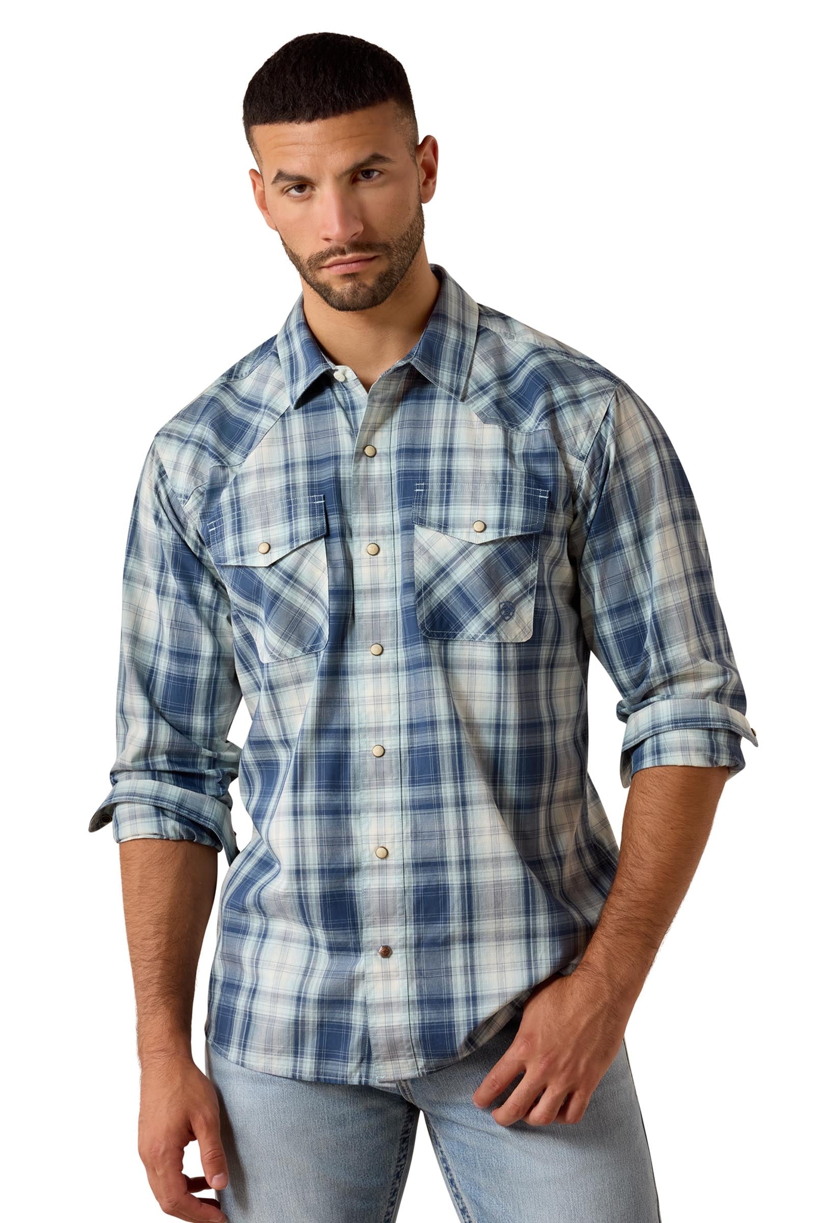 Ariat Retro Heathcliff camisa ajustada para hombre con botones a presión Ropa Hombres
