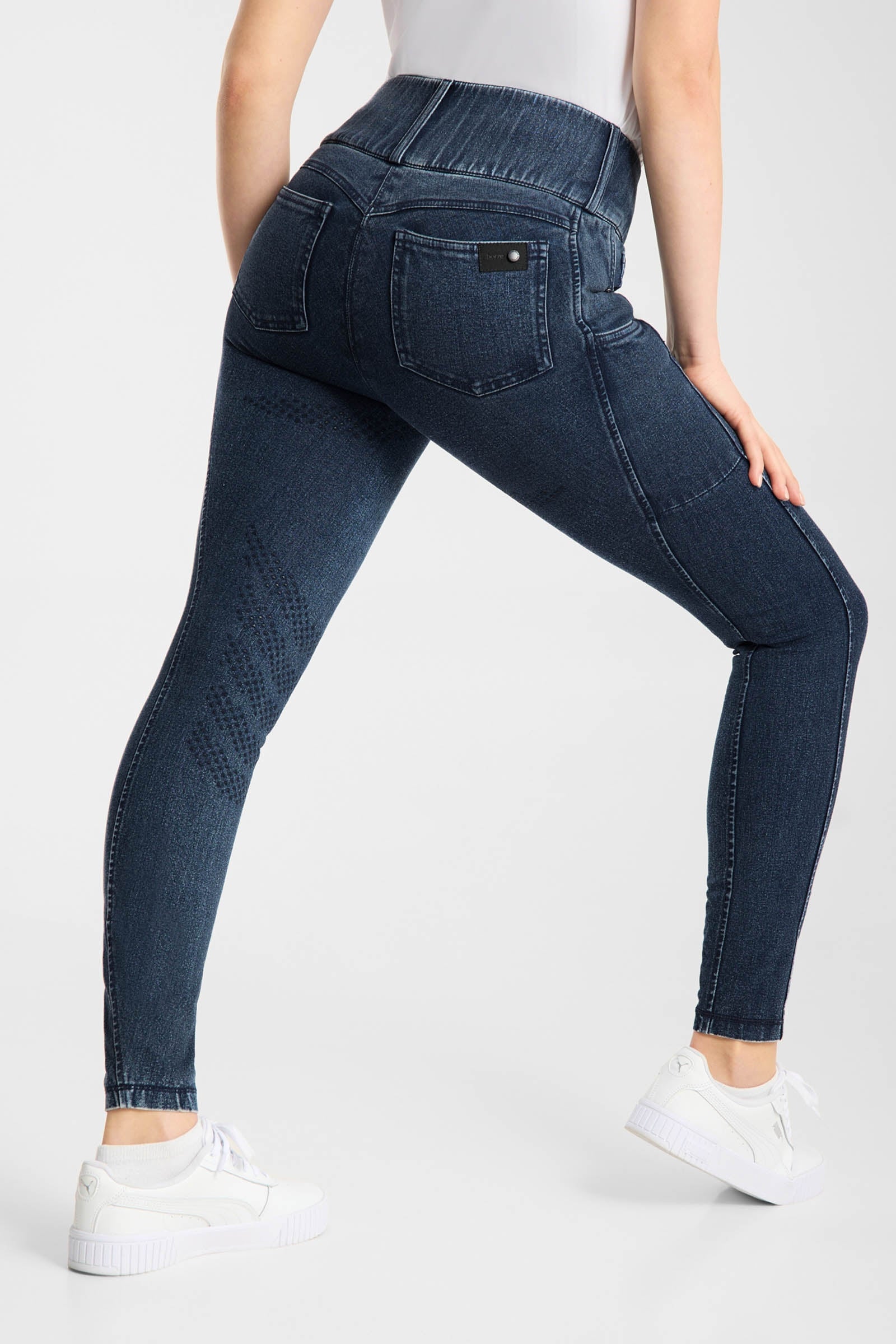 Horze Carolyn pantalones equitación denim mujer full grip Womens Breeches