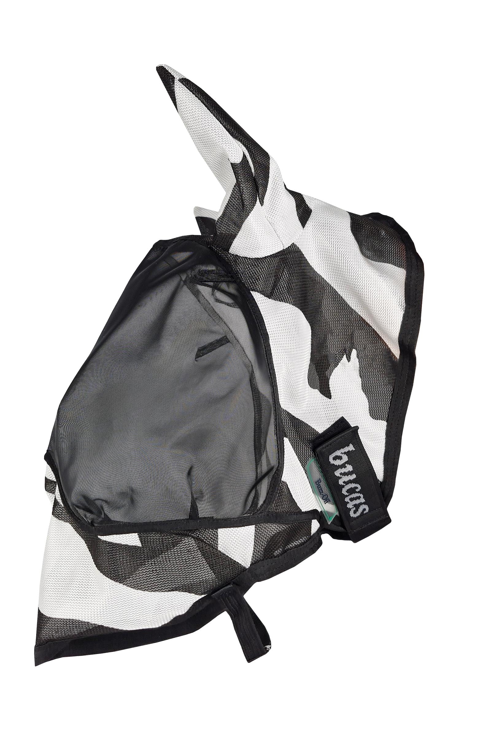 Bucas Buzz-Off Zebra Deluxe Máscara Anti-moscas Protección Antimoscas para Caballos