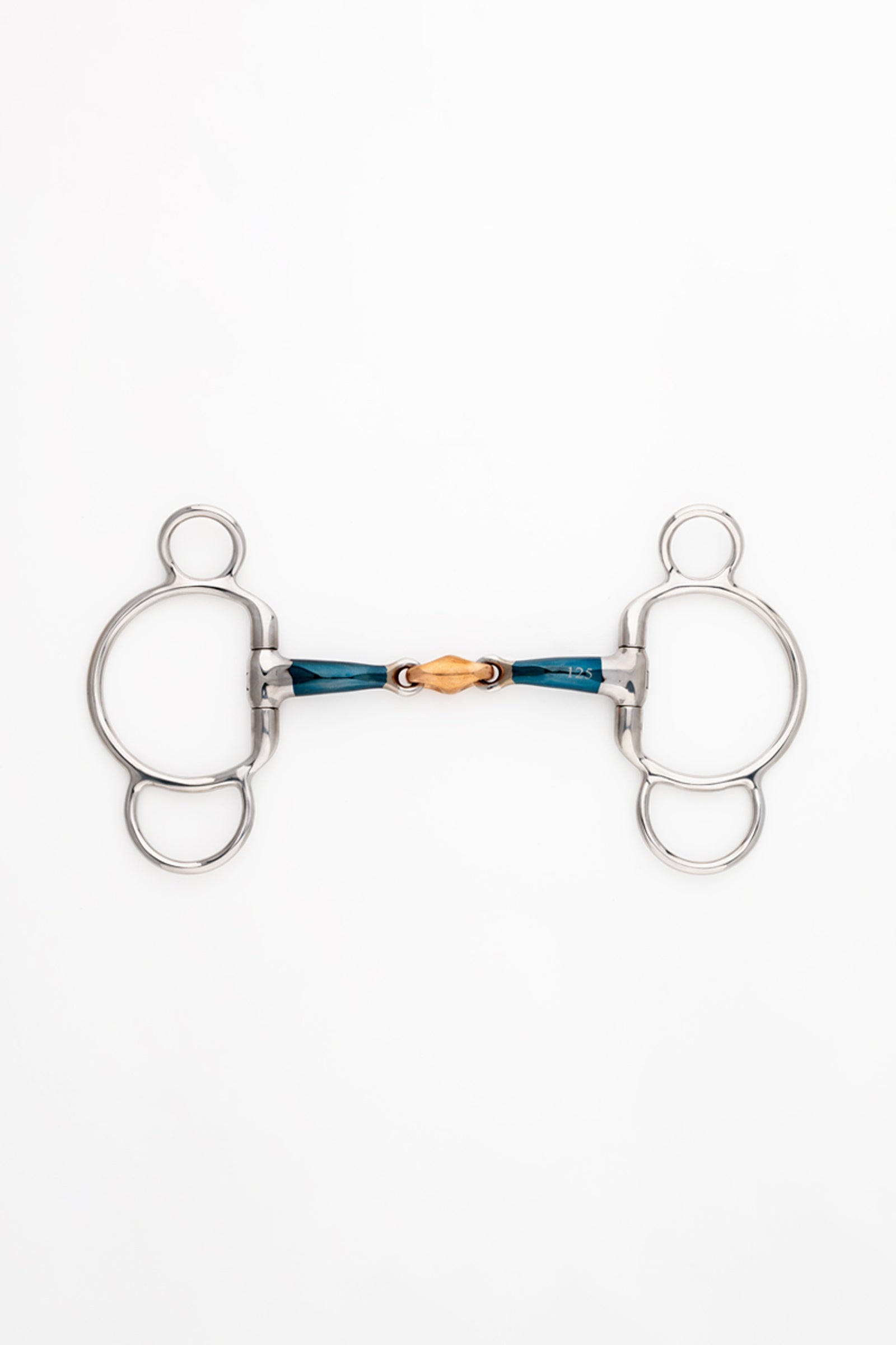 Kavalkade bocado ergonómico de 3 anillas, doble articulación con sistema Lock Up, 14 mm Filetes y Bocados