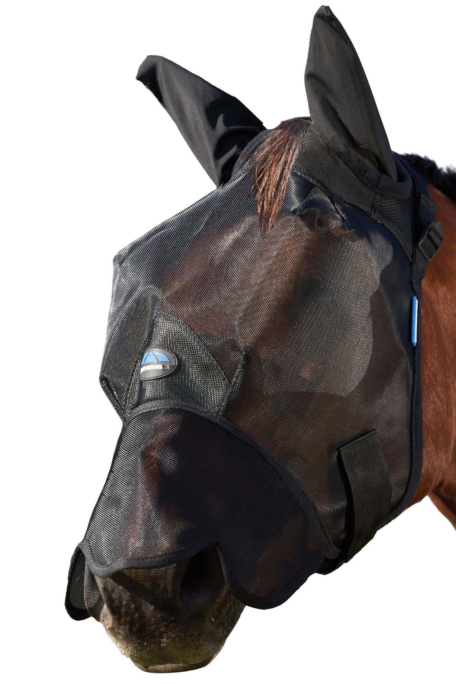 Weatherbeeta Comfitec Insect Guard Máscara antimoscas con orejas y nariz Protección Antimoscas para Caballos