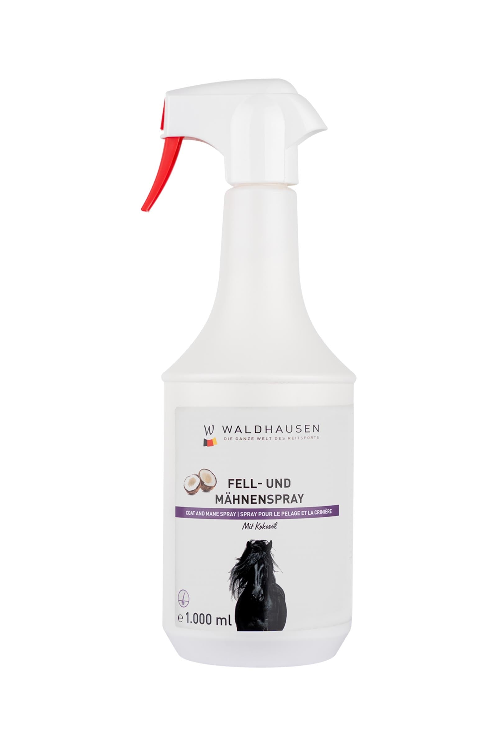 Waldhausen spray para pelaje y melena con aceite de coco, 1 l Cuidado Salud