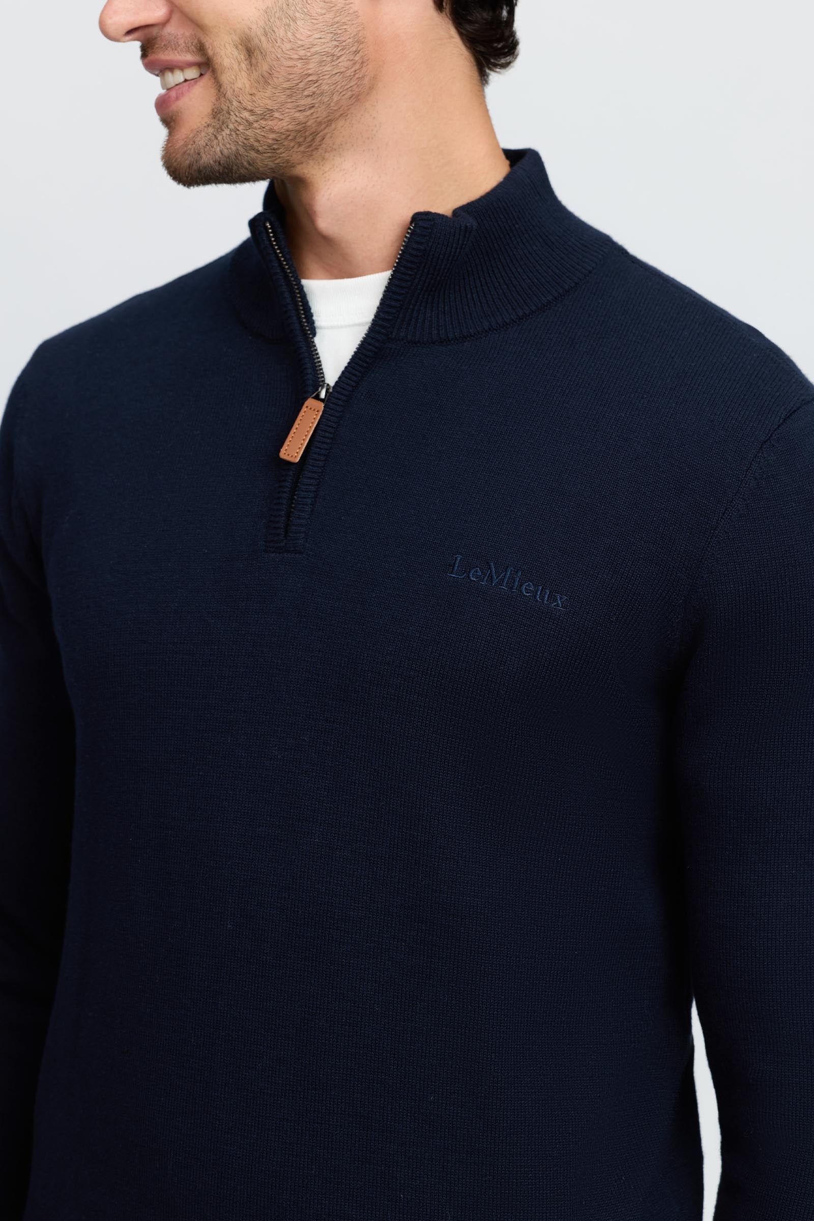 LeMieux Men´s Quarter Zip Knit Sweater Mens Riding Clothing