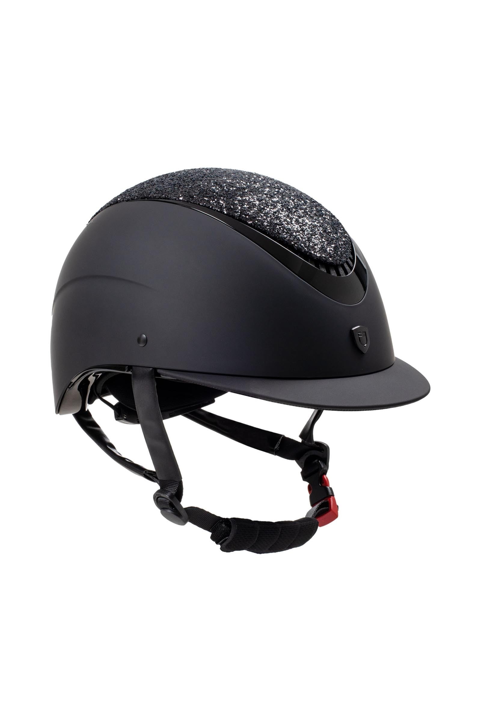 Equestro Narrow Visor Helmet With Rhinestones En 1384-2023 Homologation Safety Equipment