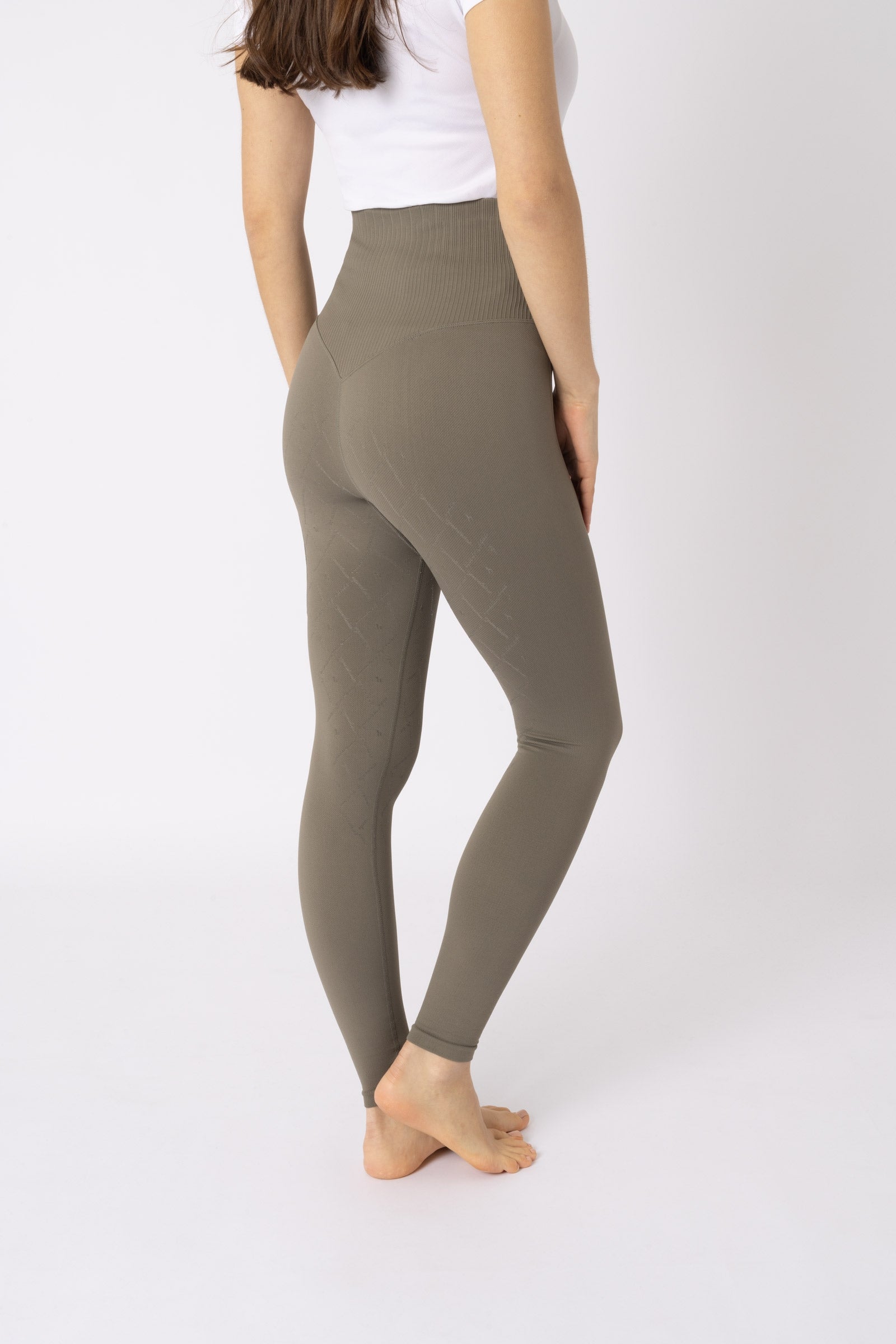 Horze Janine Mallas sin Costuras con Agarre Completo con Bolsillo para Móvil para Mujer Womens Breeches