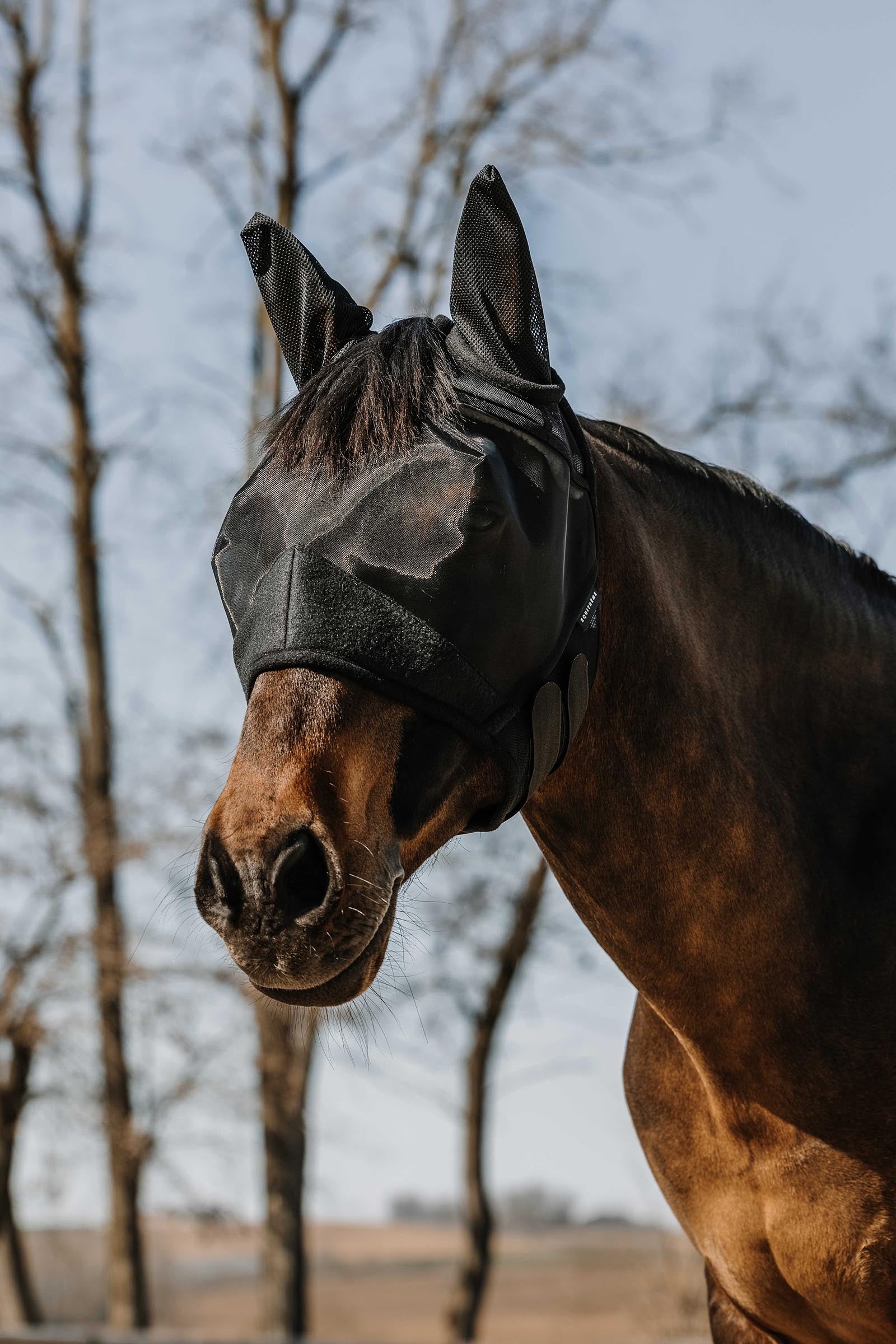 EQUITHÈME Supercut máscara antimoscas Protección Antimoscas para Caballos