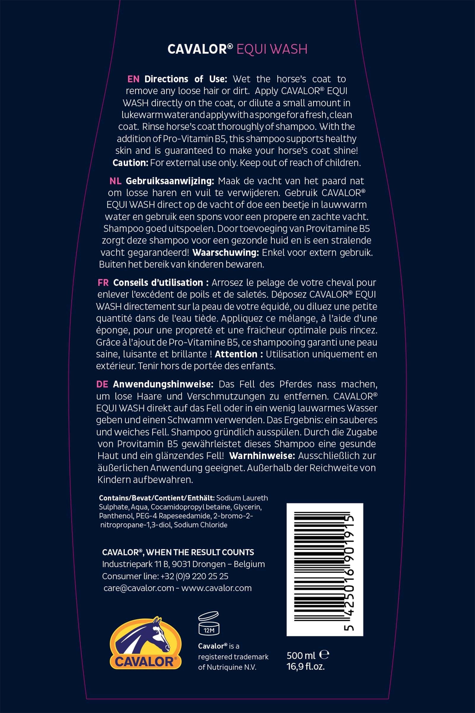 Cavalor Equi Wash - 500 ml Horse Health Care