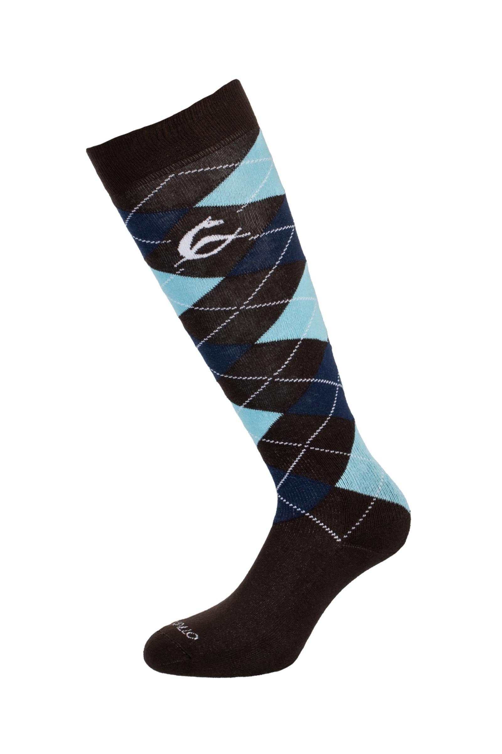 Acavallo Diamond Pattern Cotton Socks Calcetines