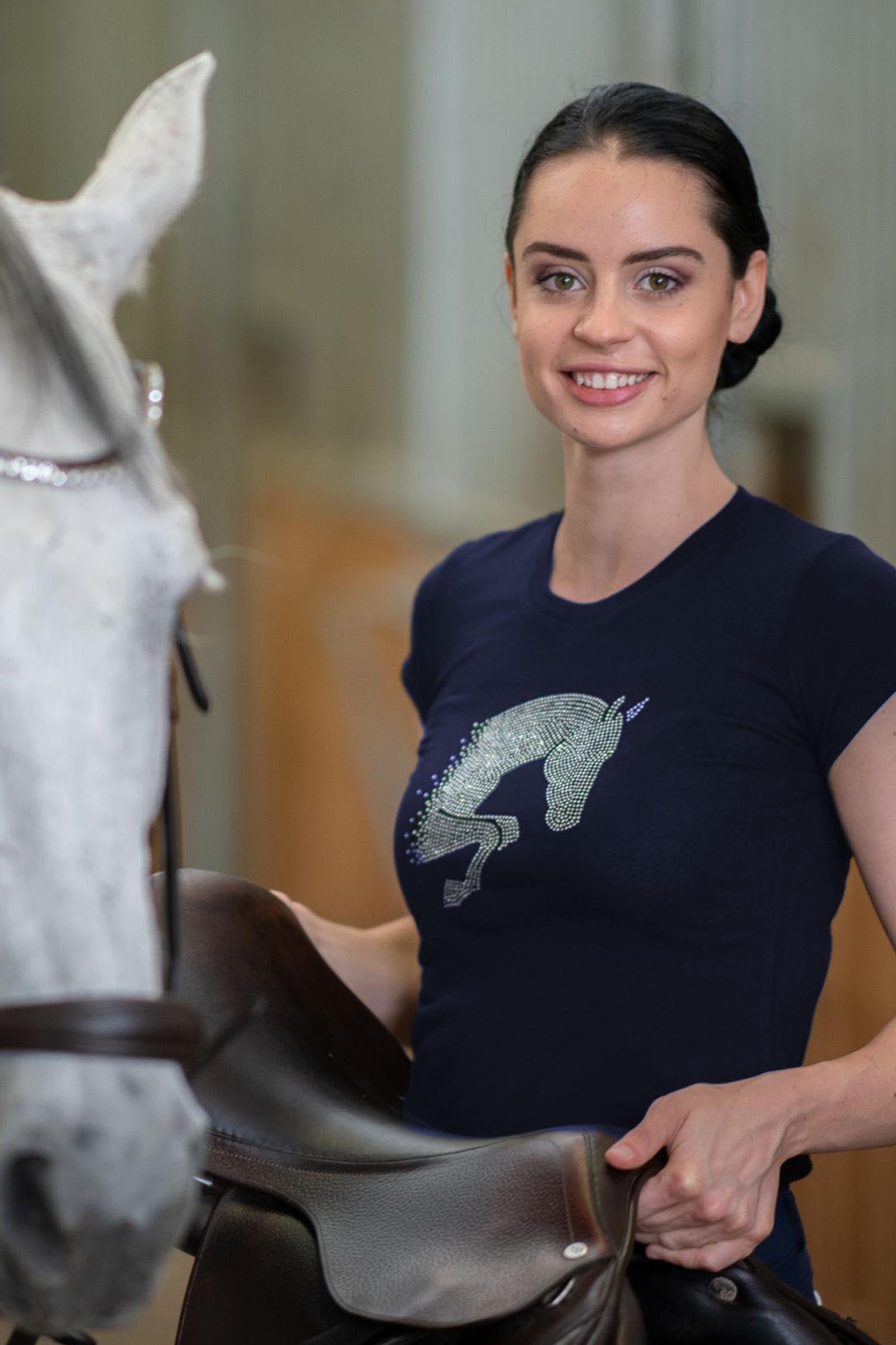 Cavalliera Riding Cotton Top Jumping Star, Women's Short Sleeve Women’s Riding Clothing