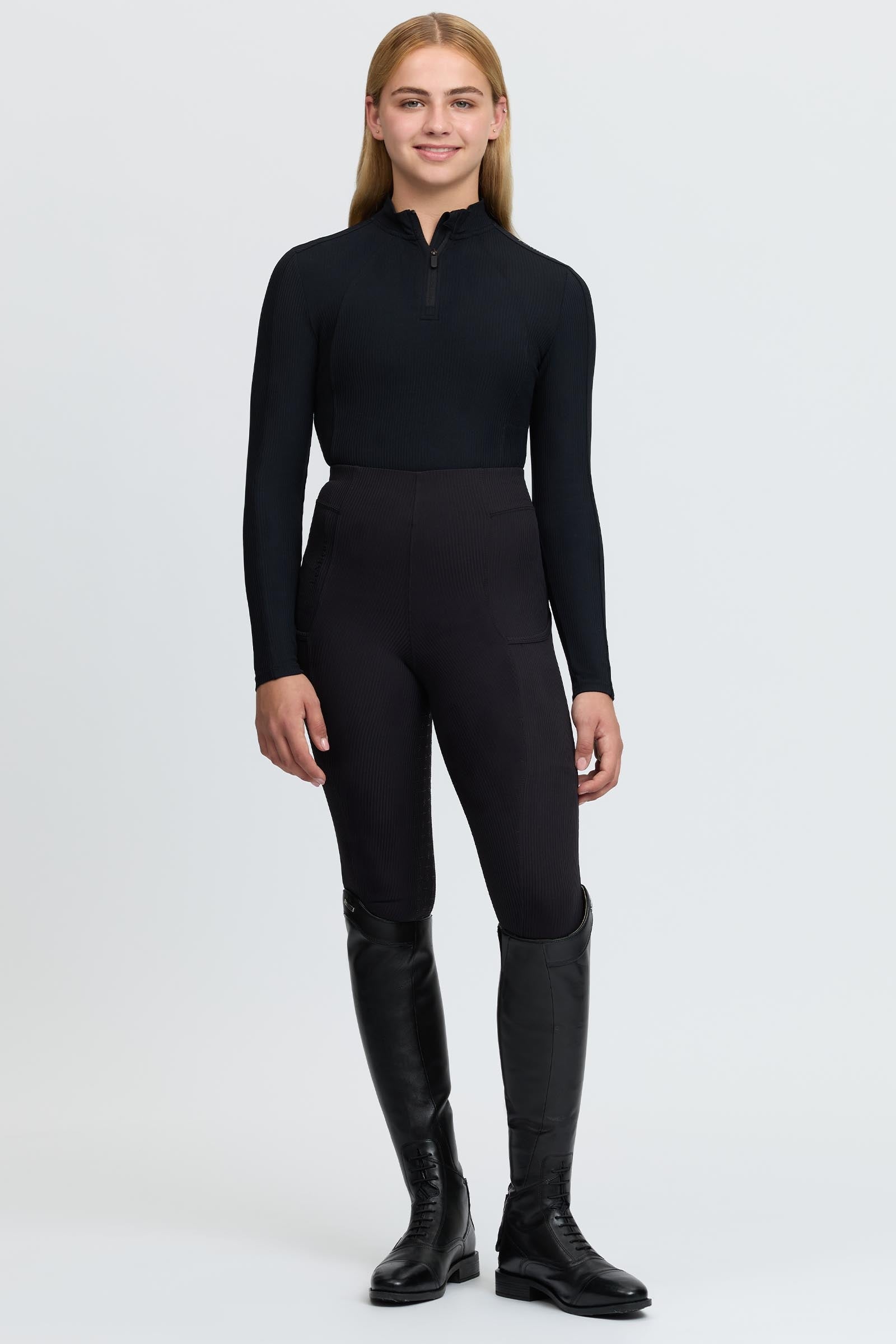 LeMieux Young Rider Raye Ribbed Base Layer w. UV Protection Kids Apparel
