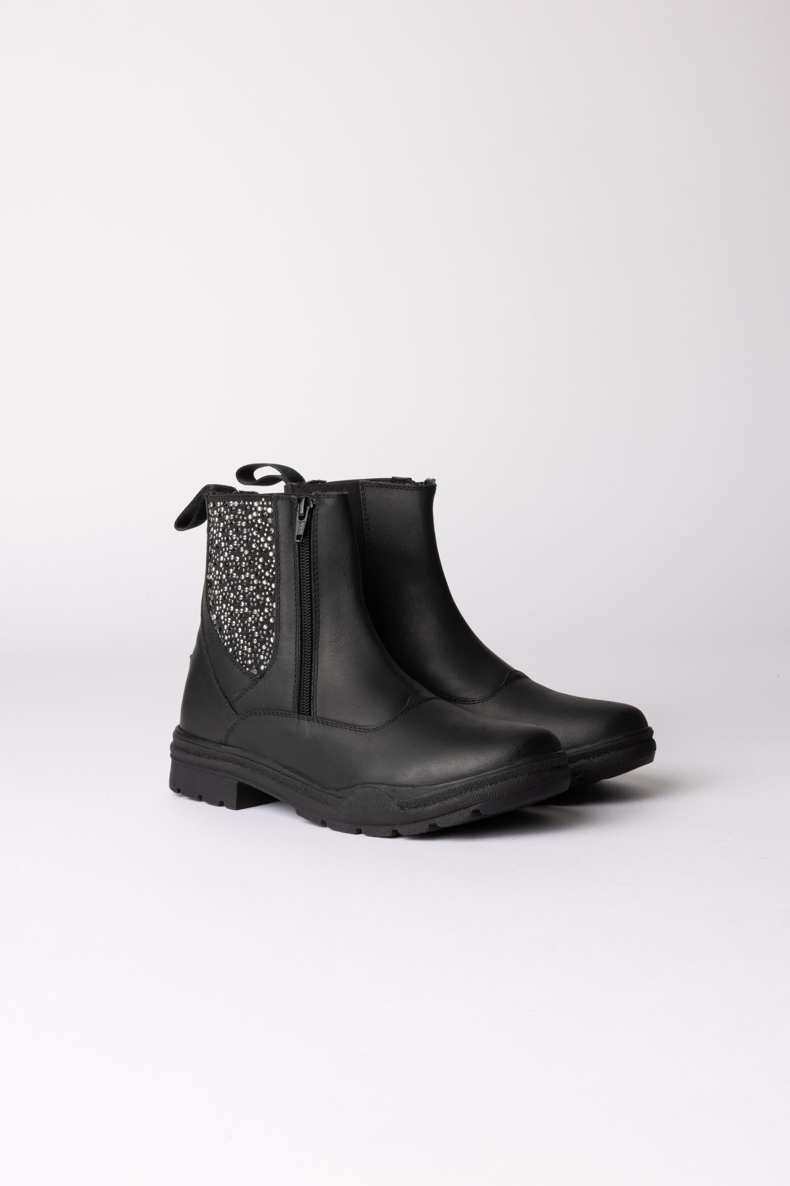 Horze Sporty Leather Jodhpur Boots With Crystal-Look Details Riding Boots & Riding Shoes