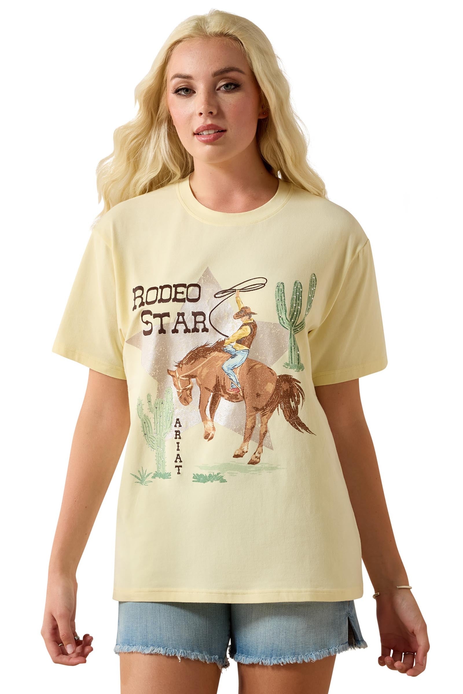 Ariat Women's Rodeo Star Boyfriend T-Shirt Ropa Mujer