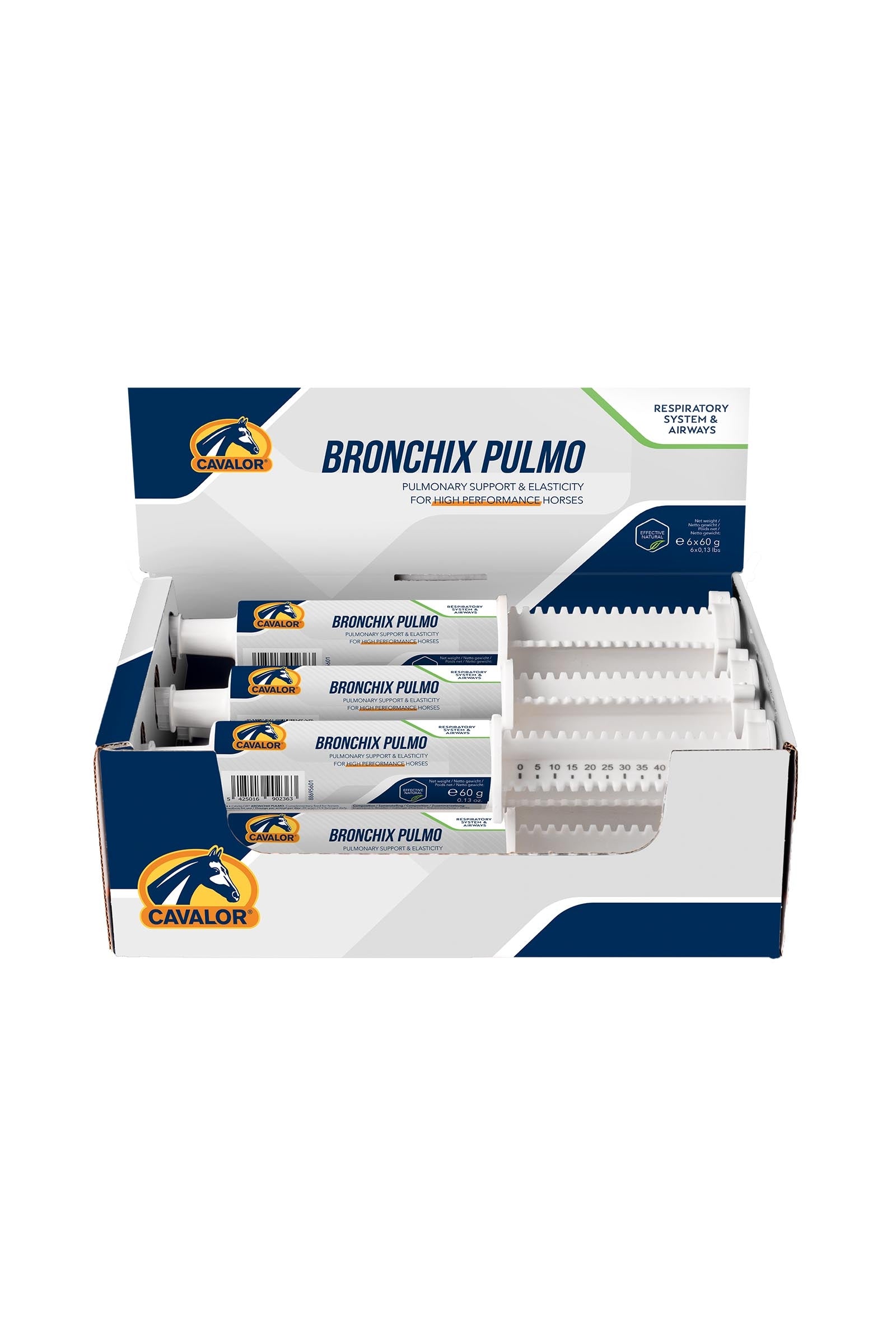 Cavalor Bronchix Pulmo Paste, vías respiratorias, 6 x 60 g Horse Feed & Nutrition