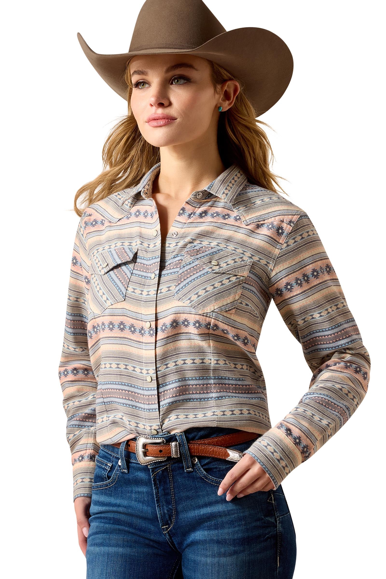 Ariat Women's Arizona Western Snap Shirt Ropa Mujer