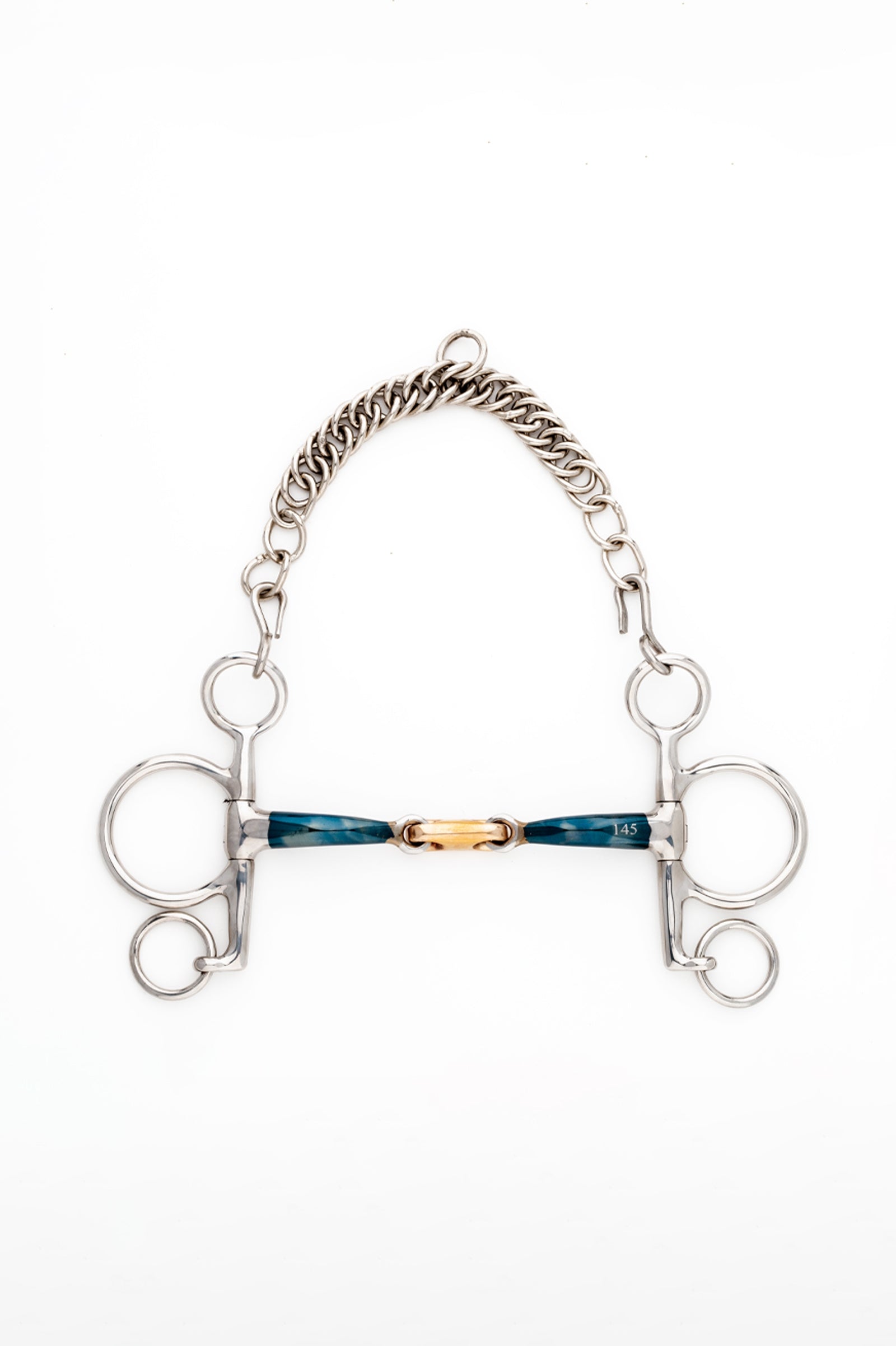 Kavalkade bocado pelham ergonómico, doble articulación, corto, 14 mm Filetes y Bocados