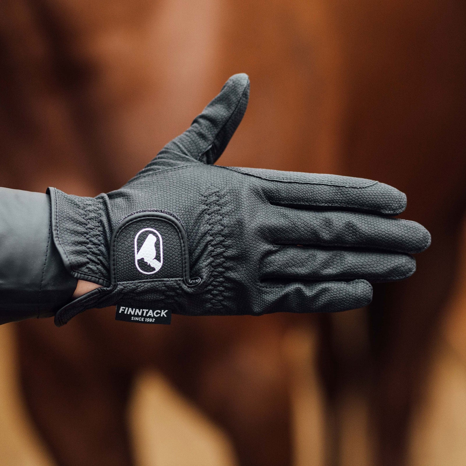 Finntack Guantes de cuero sintético Pro Orlando Equipamiento para Carreras