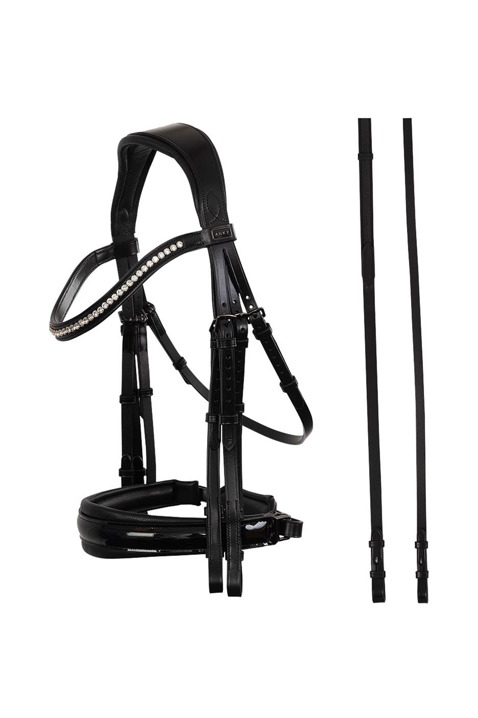 Anky ANKY Double Bridle, Extra Wide Headpiece Bridles & Reins