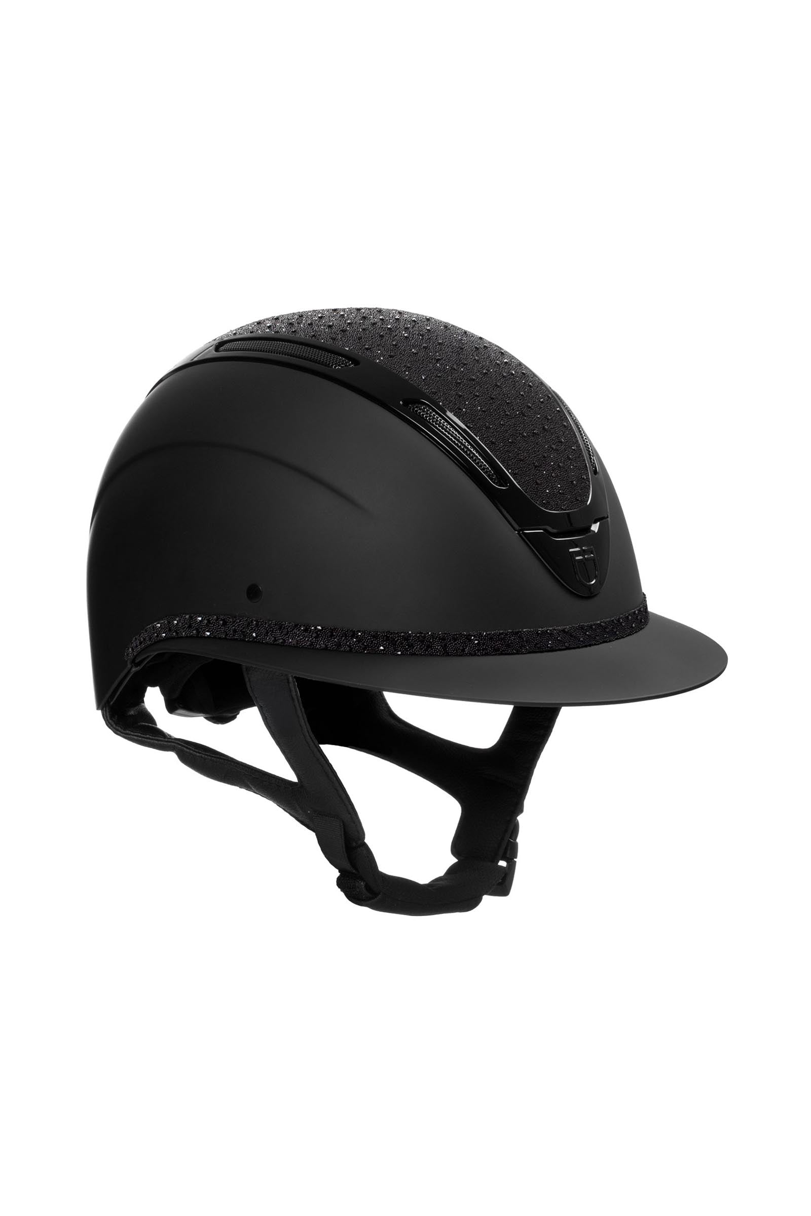 Equestro Apocalypse Women's Helmet Matte Shell and Rhinestones Homologation En 1384-2023 Safety Equipment