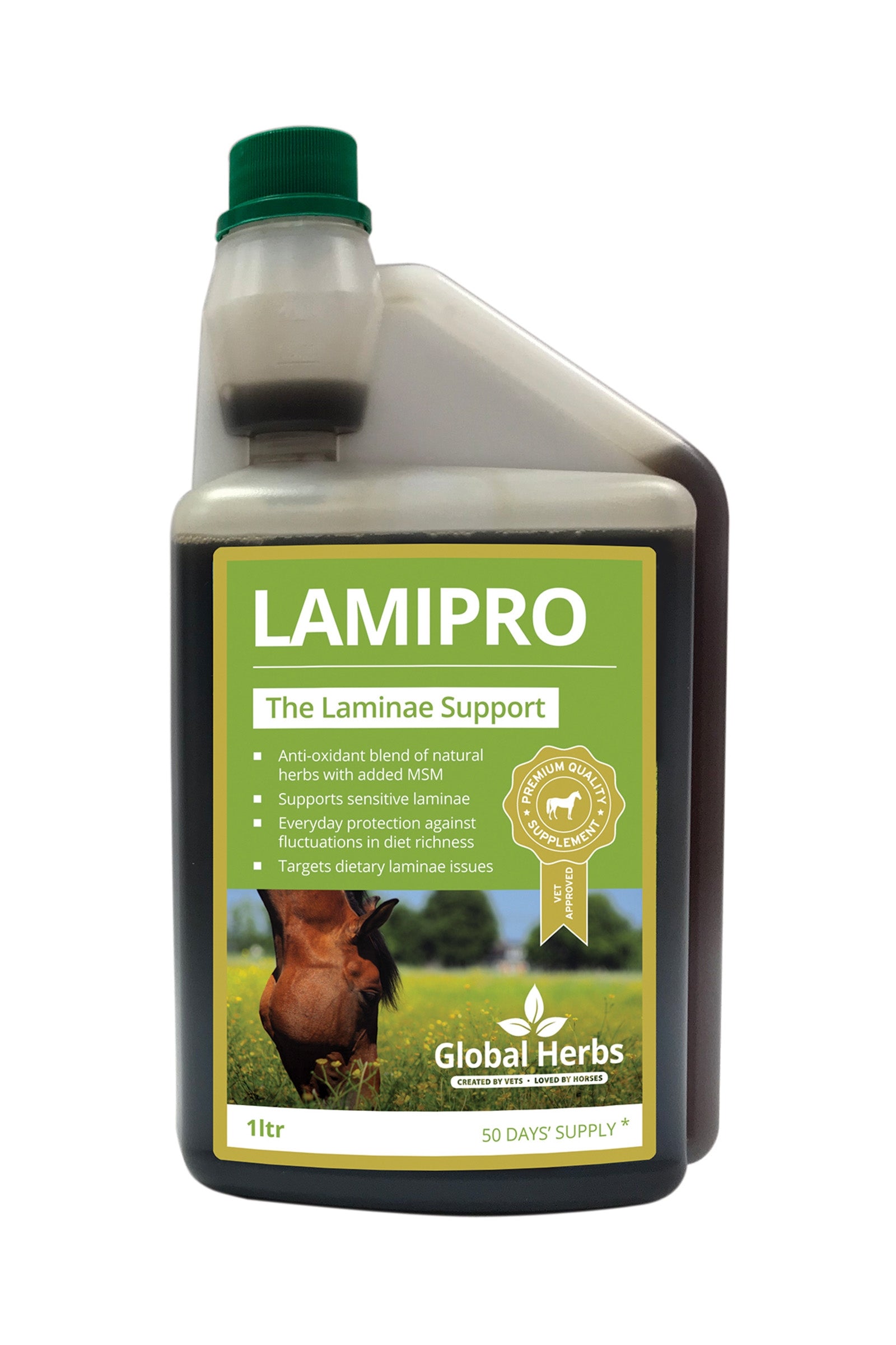 Global Herbs LamiPro Suplemento 1LTR Horse Feed & Nutrition